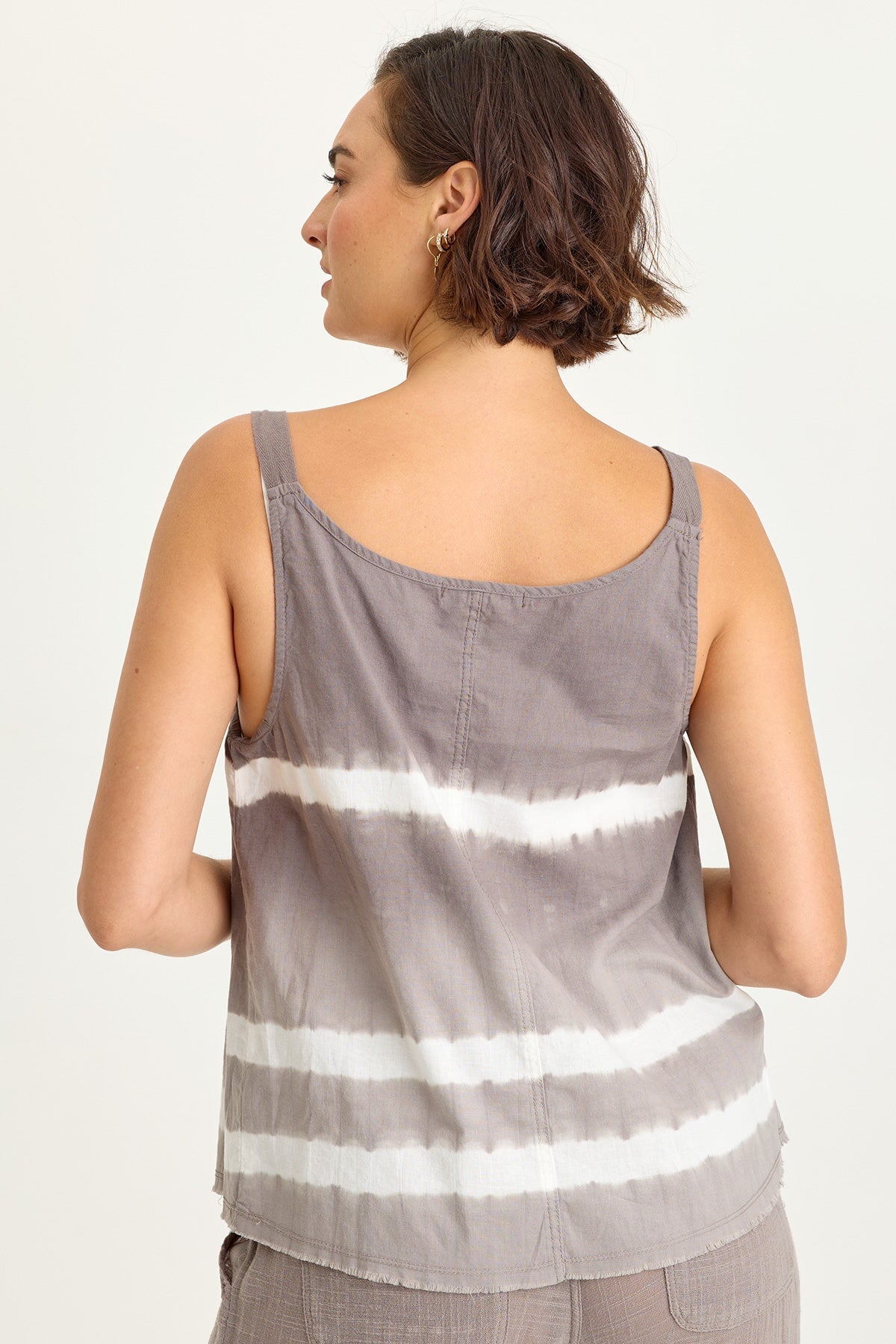 Shawnie Linen Billowy Pintuck Tank
