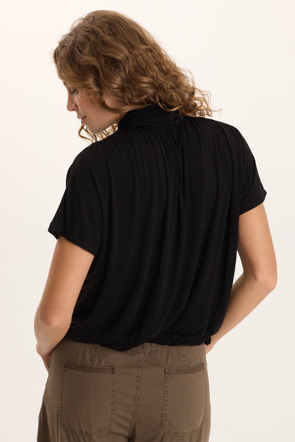 Viggo Soft Jersey Turtleneck Banded Tee