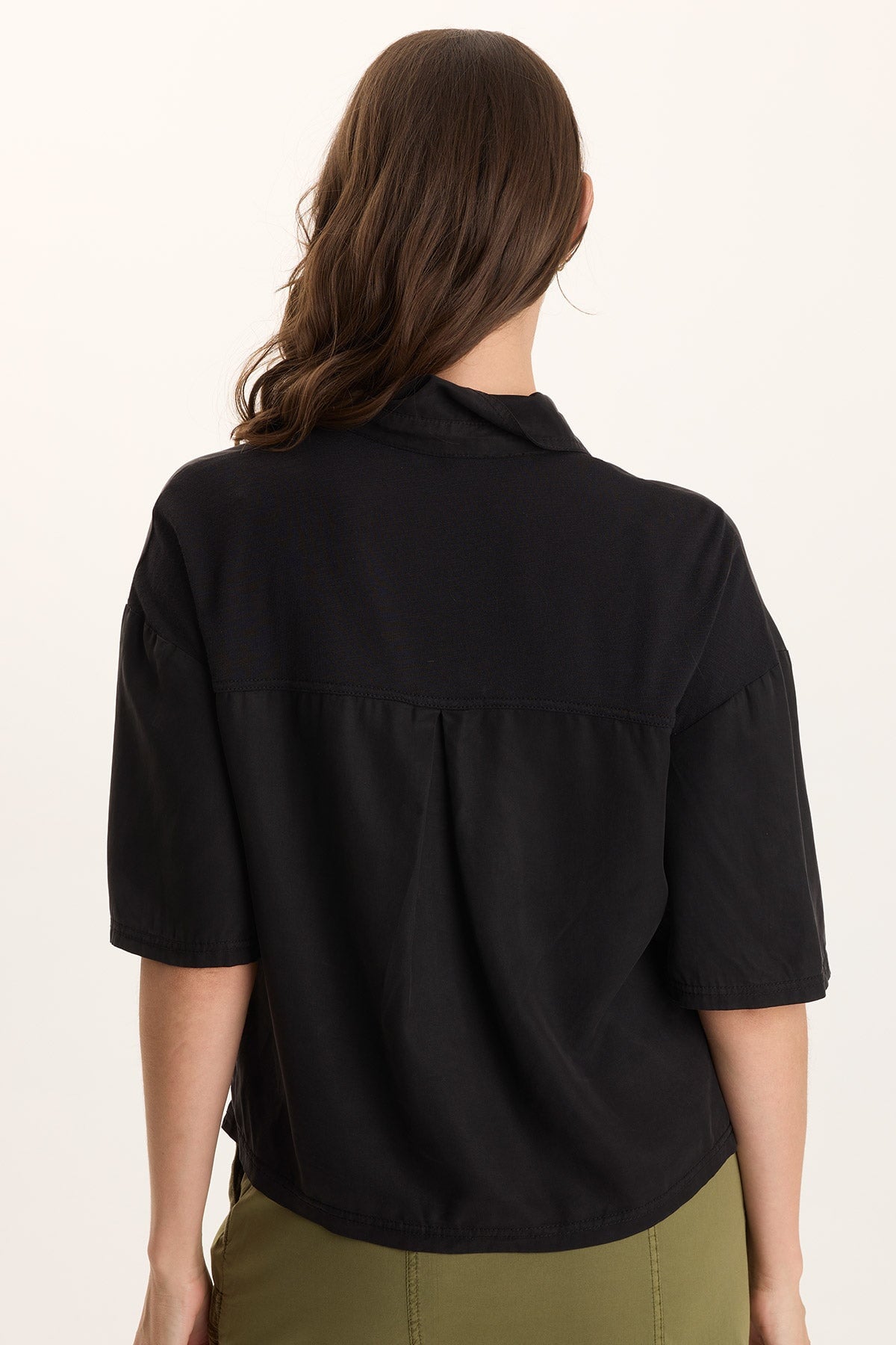 Tage Soft Twill Snap-Up Top