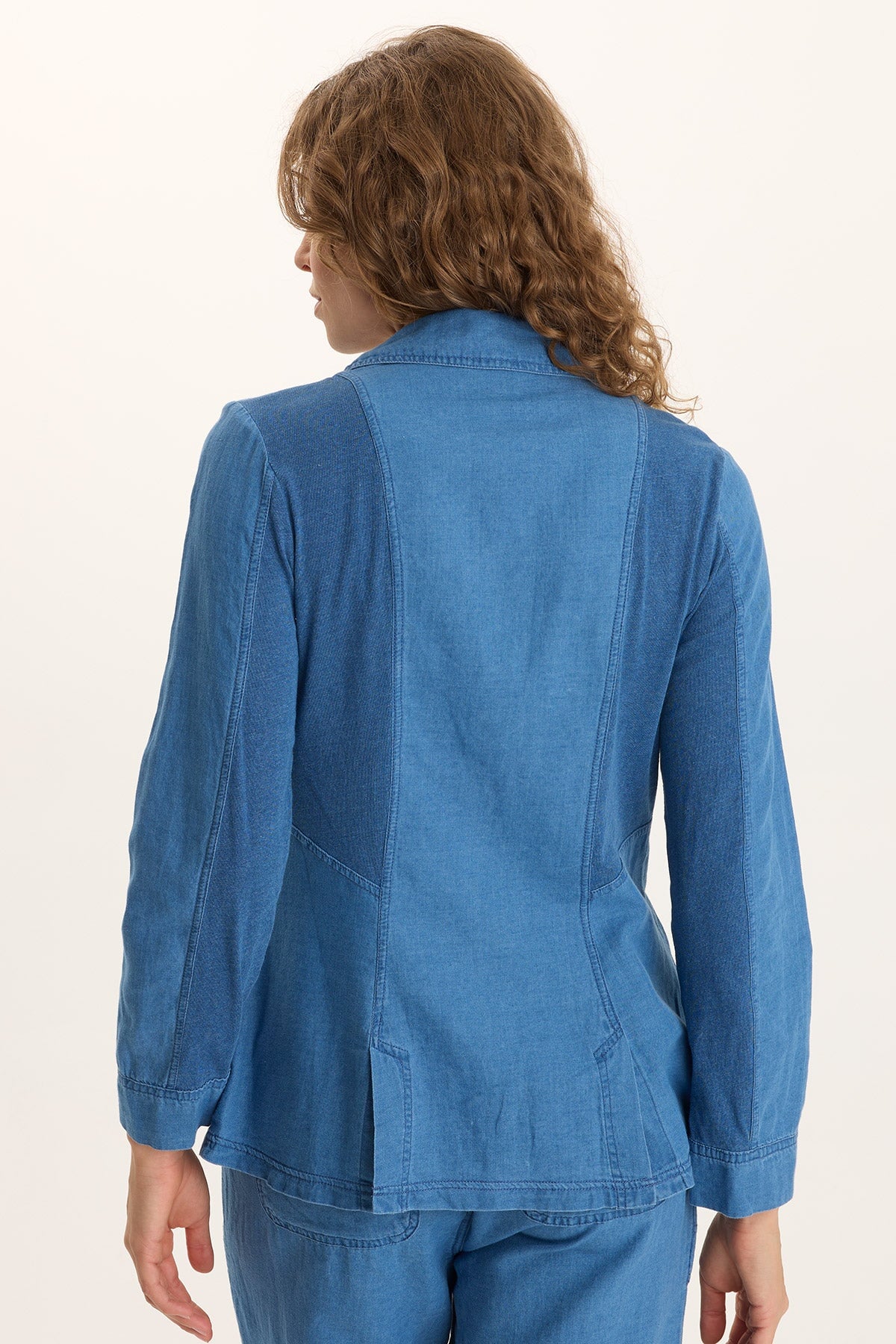 Thurman Indigo Twill Single-Button Blazer