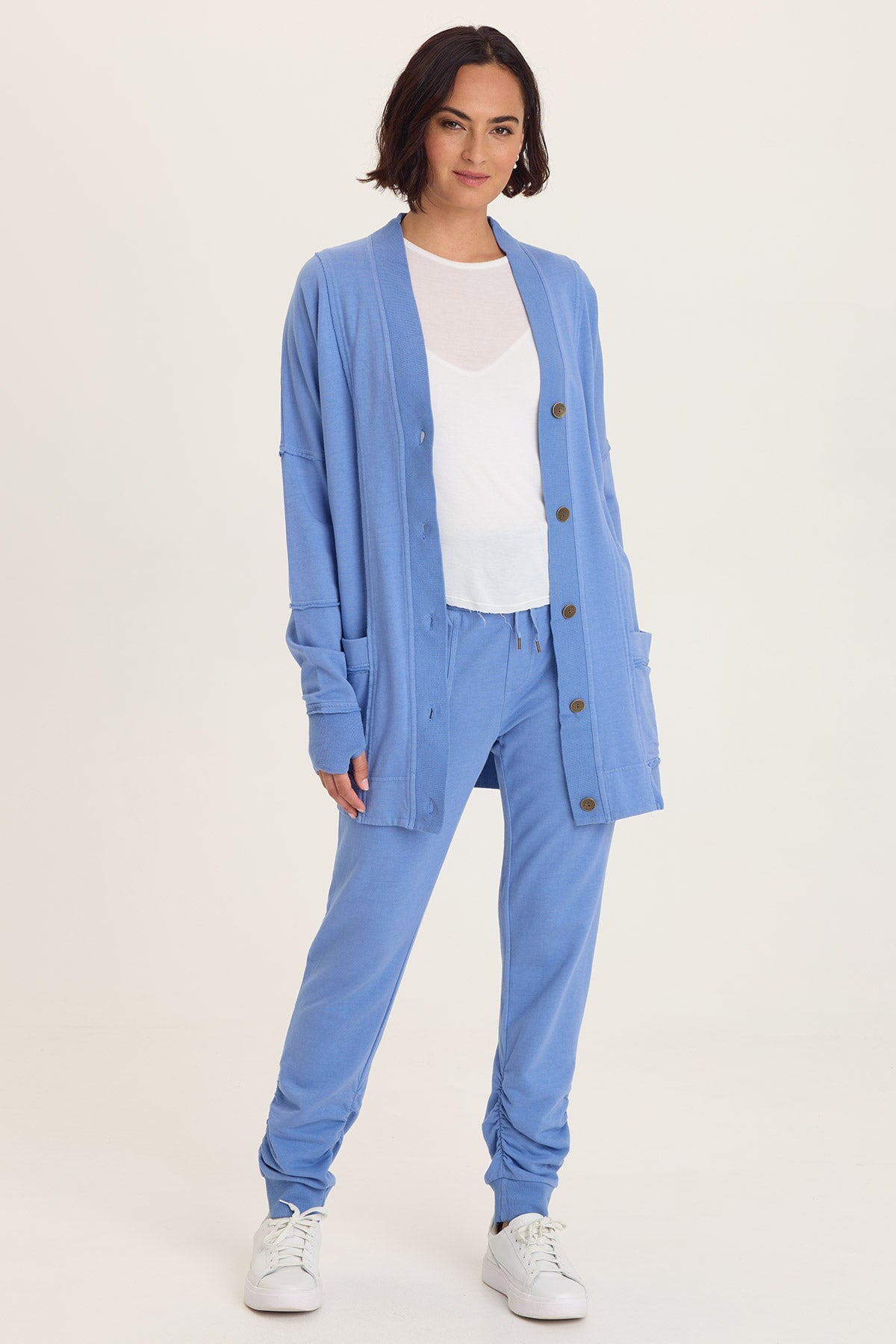 Trude Fleece Button-Up Cardigan