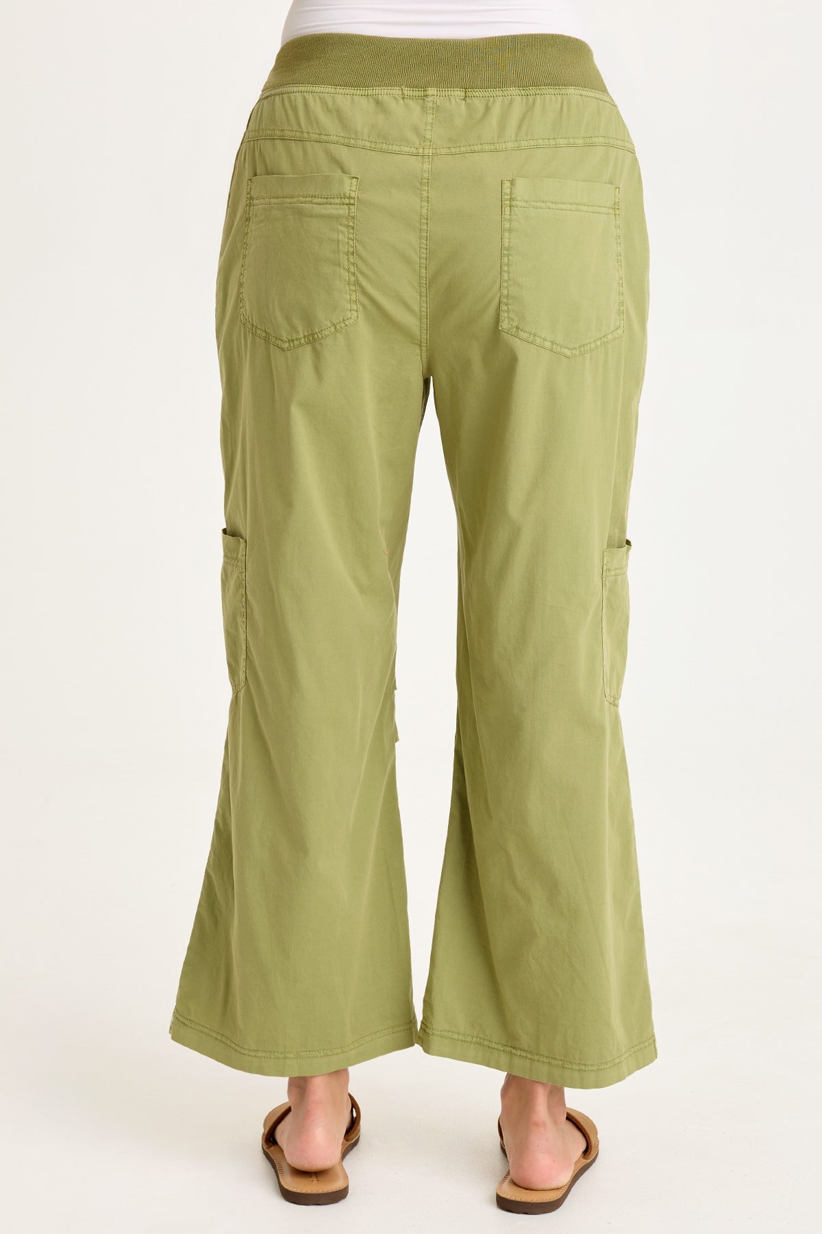 Leopold Poplin Darted Knee Cargo Crop