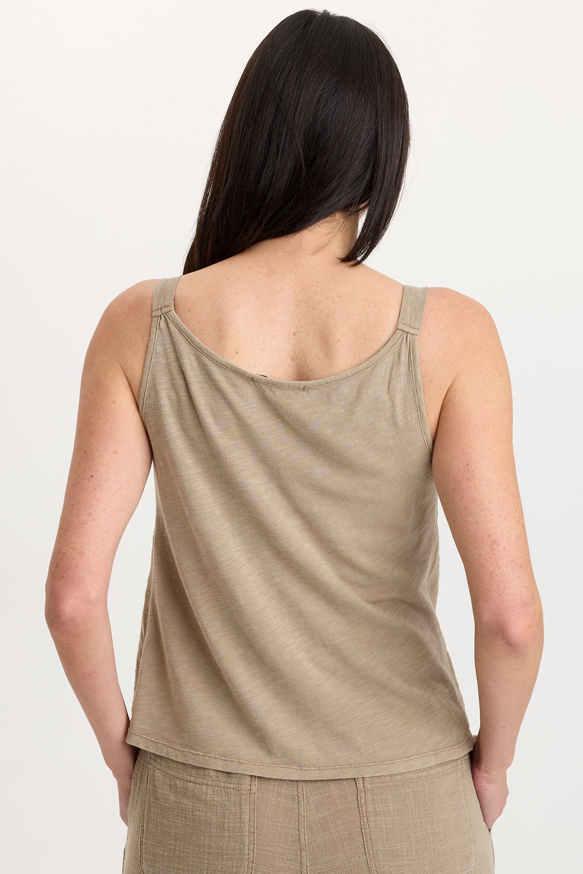 Hedley Gauze/Jersey Box Pleat Tank