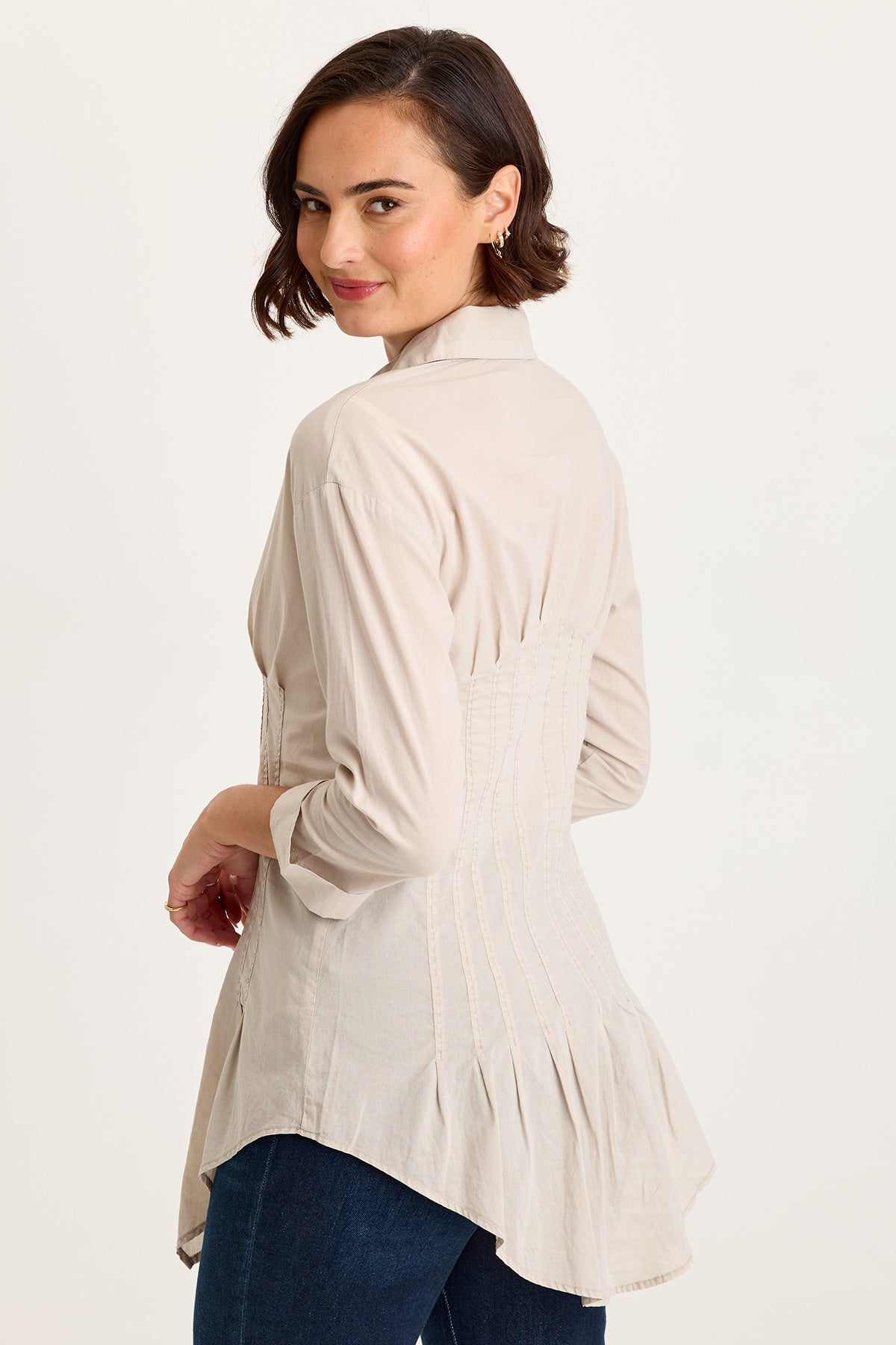 Ashlan Voile Sharkbite Blouse