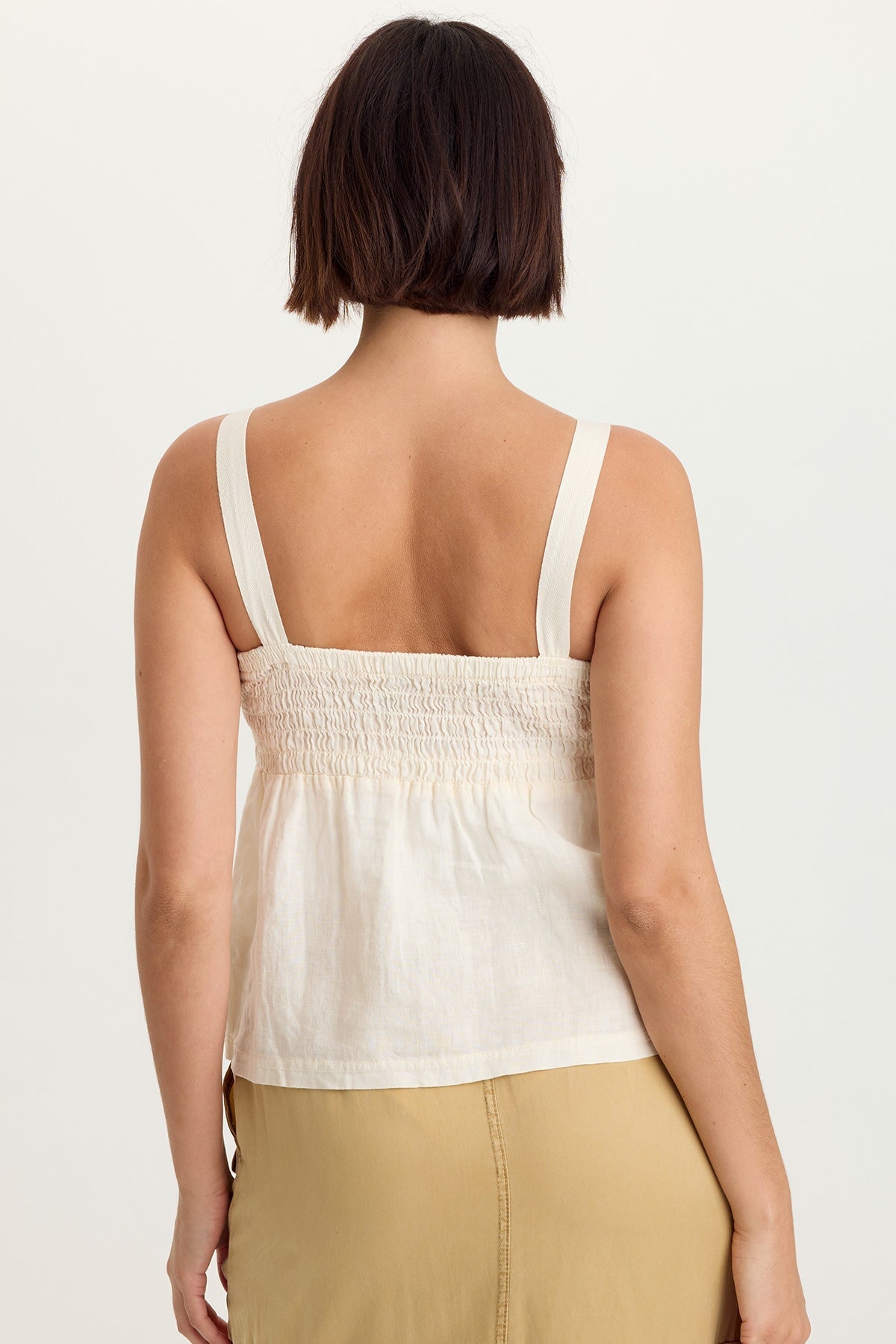 Katina Linen Smocked Tank