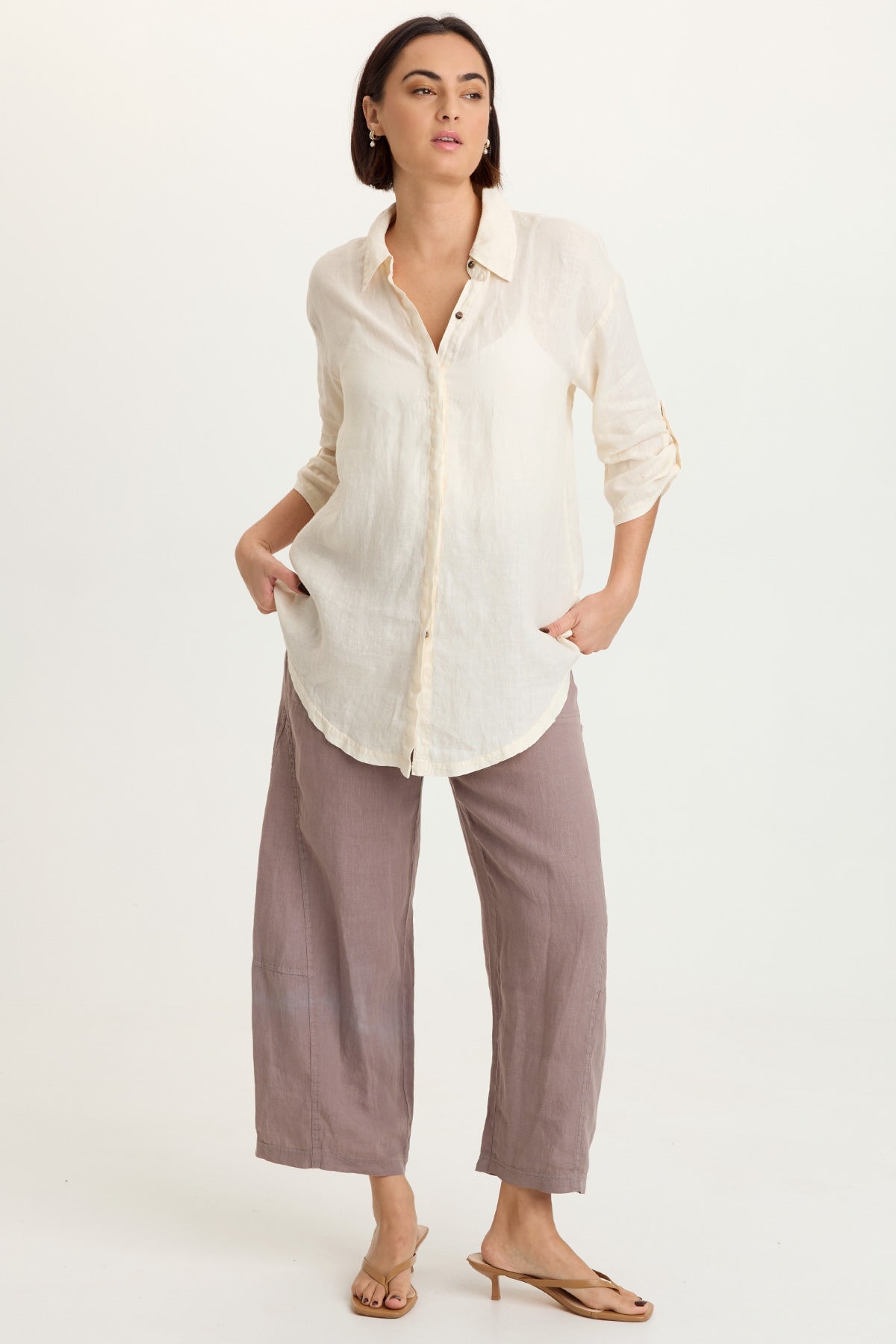 Nao Linen Barrel Crop