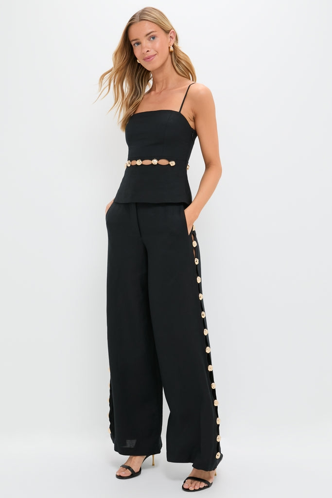 Black Cayman Wide Leg Pants