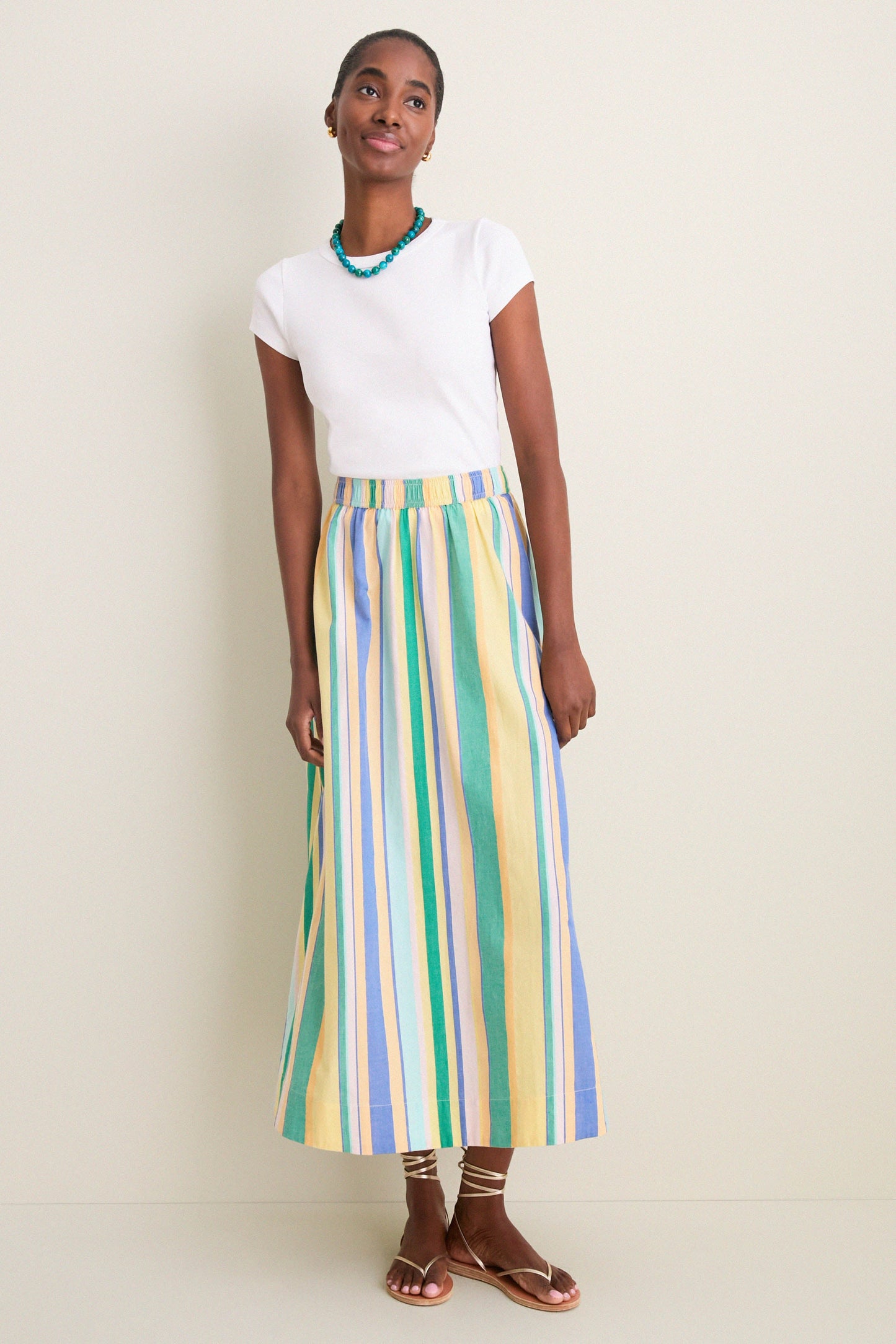 Bianca Yarn Dye Stripe Porto Maxi Skirt