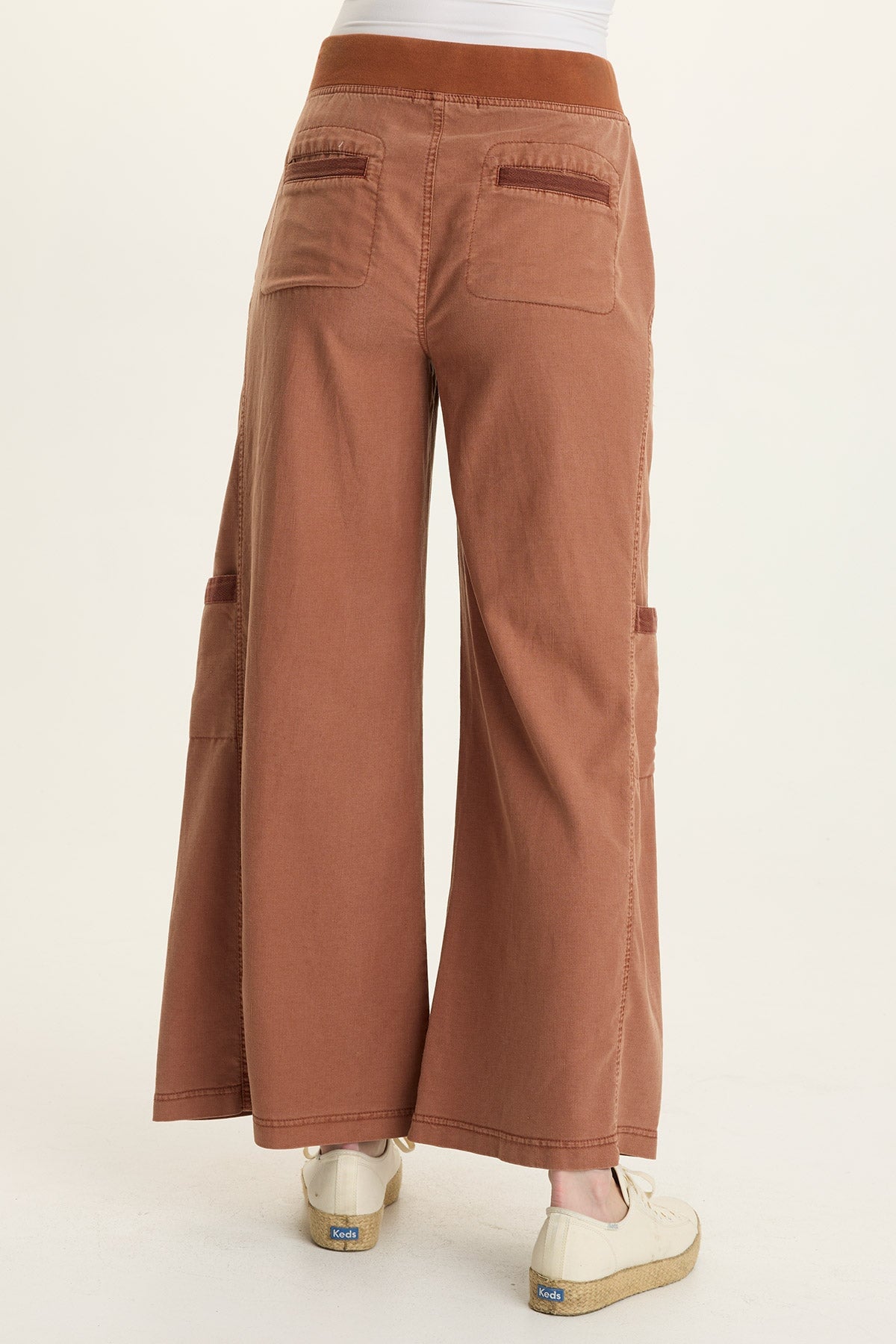 Tove Twill Cargo Wide-Leg Pant