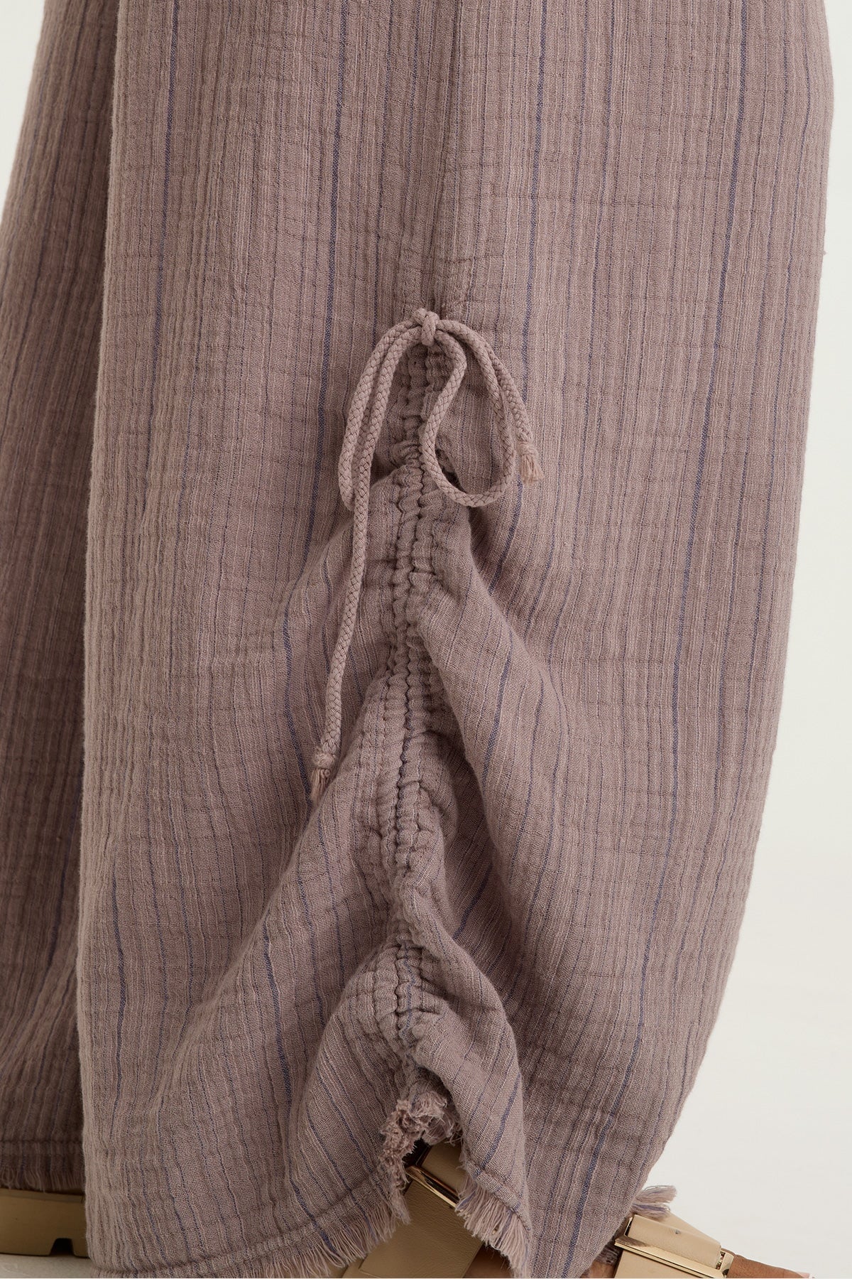 Muriel Stripe Gauze Wide-Leg Pant