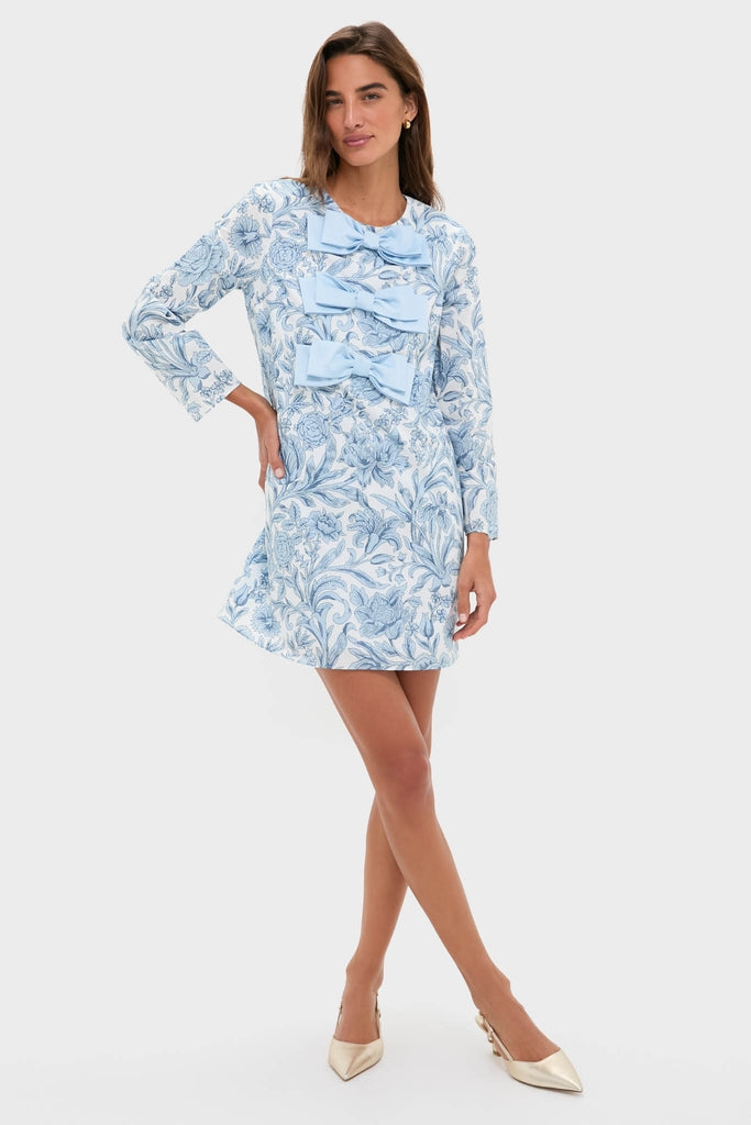 Blue Chintz Clarice Bows Dress
