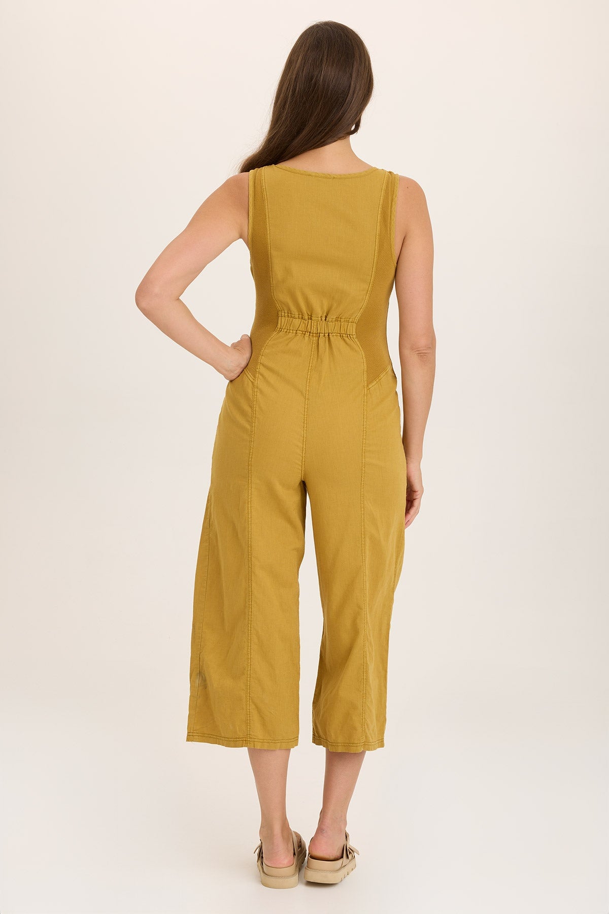 Linen Macgowan Wide Leg Cargo Jumpsuit
