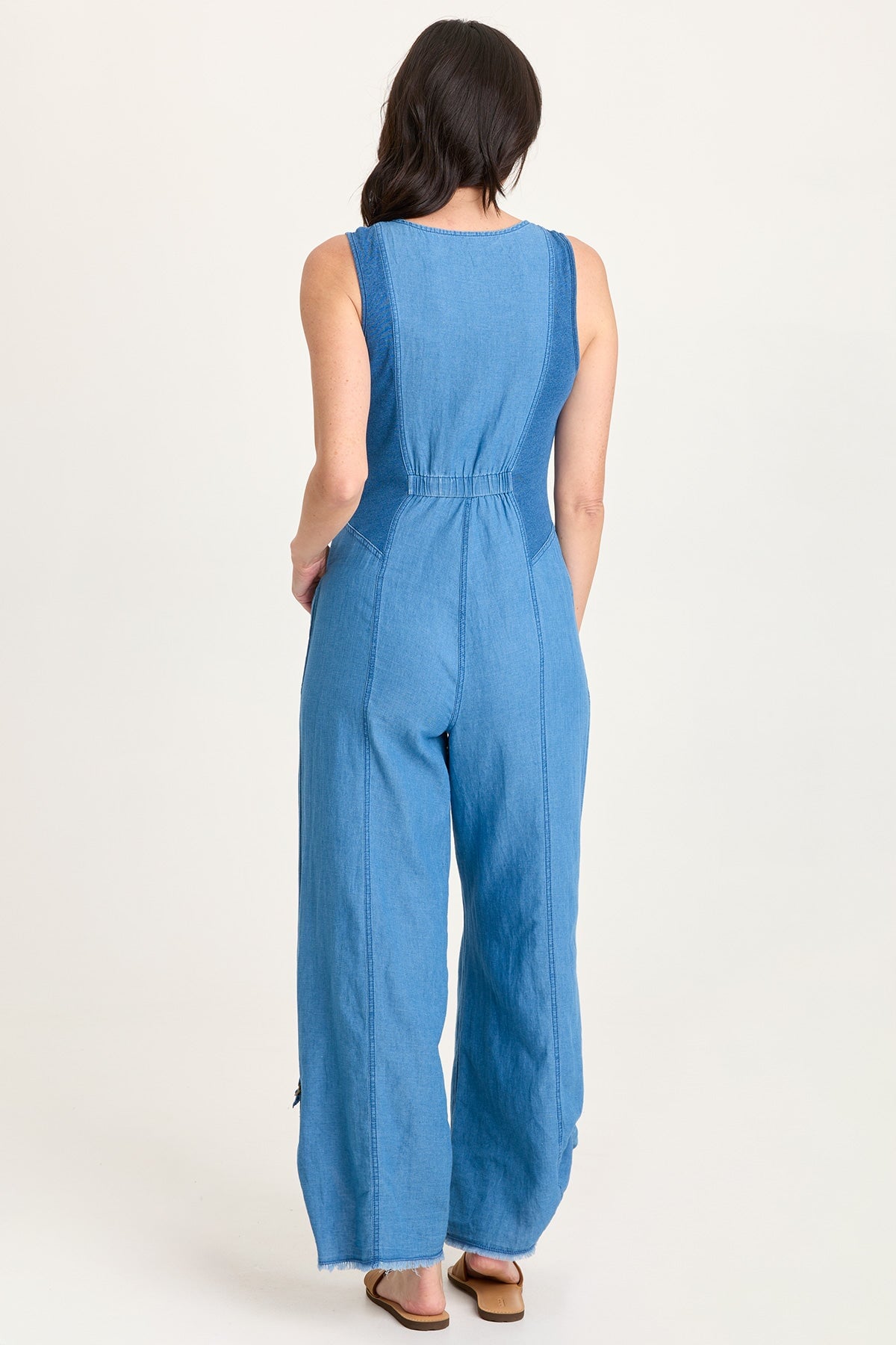 Aisling Indigo Snap-Up Jumpsuit