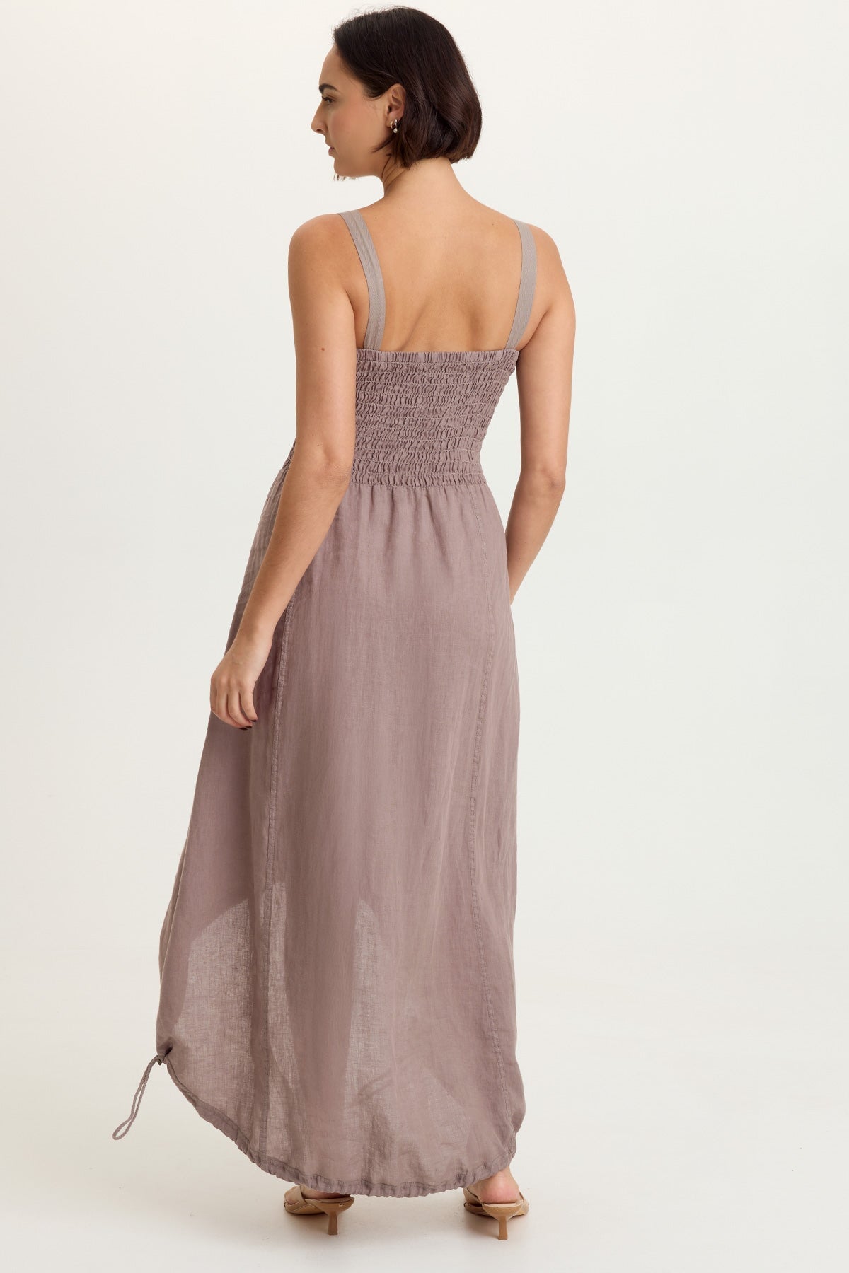 Neisha Linen Smocked Bodice Dress