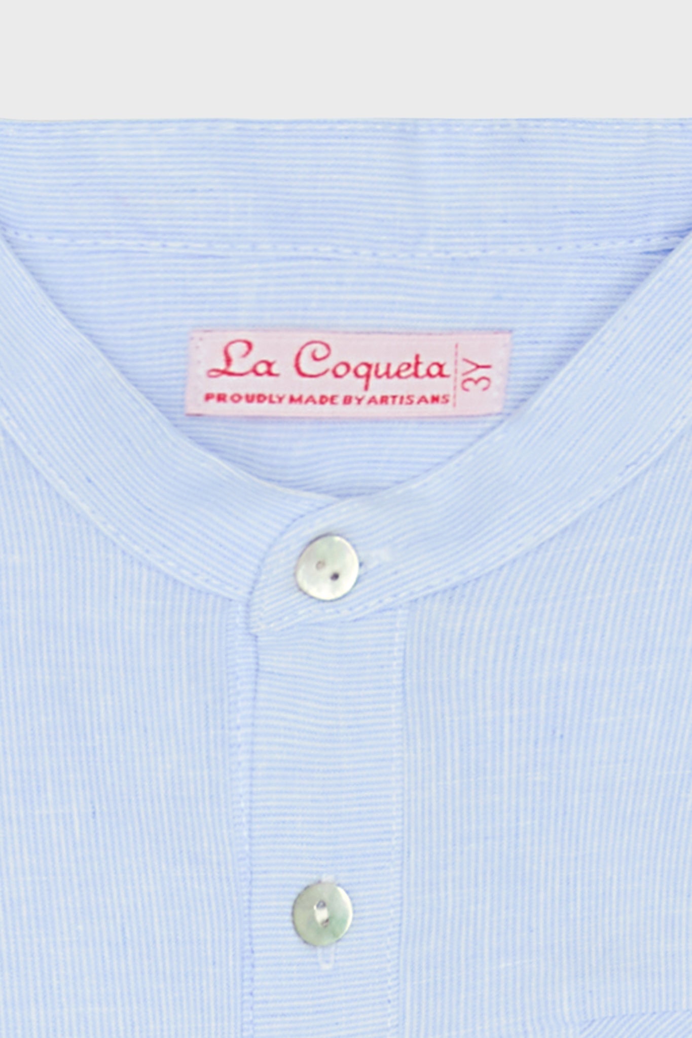 Blue Stripe Arcos Linen Mix Short Sleeve Shirt