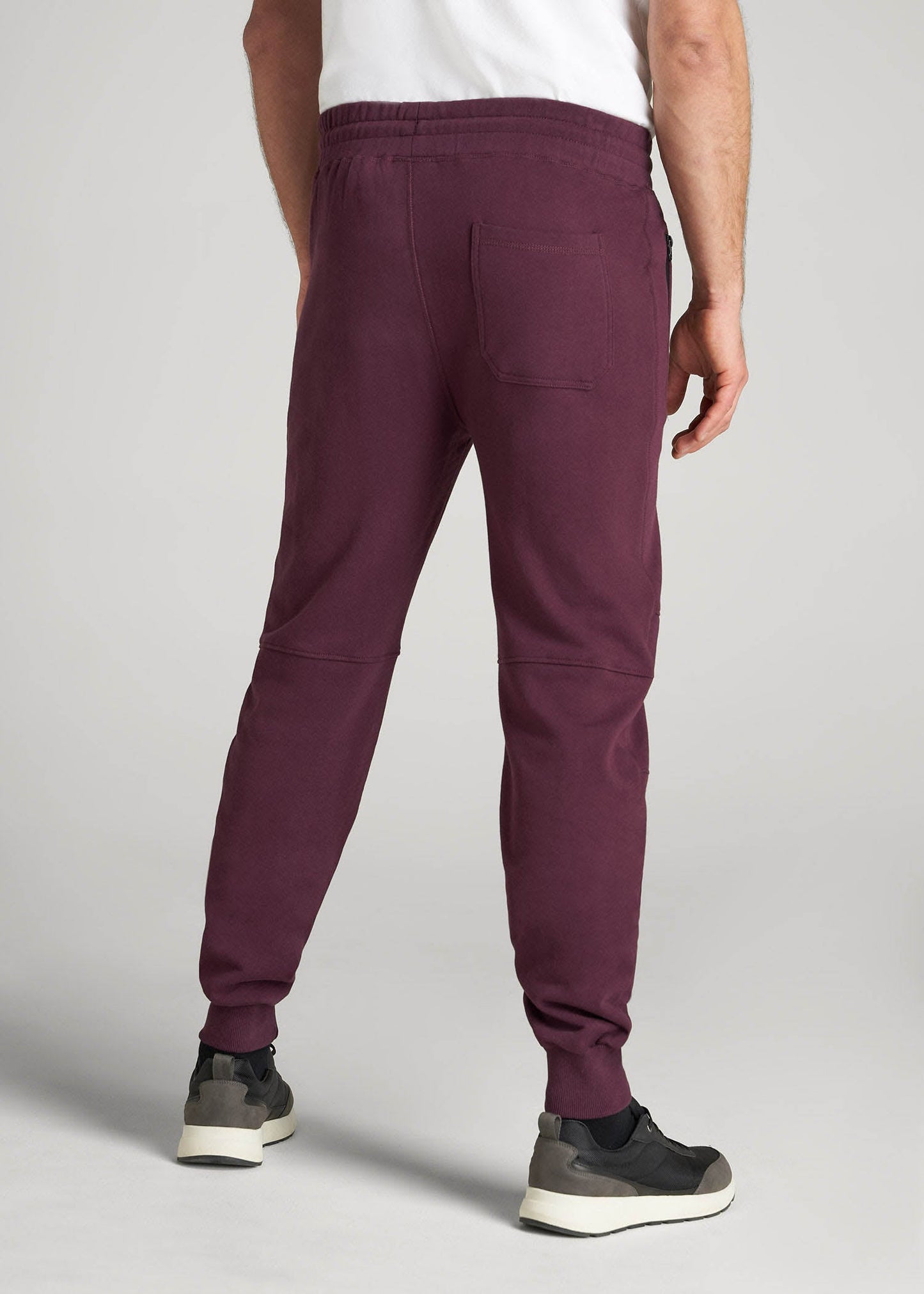Wearever French Terry Joggers for Tall Men in Maroon