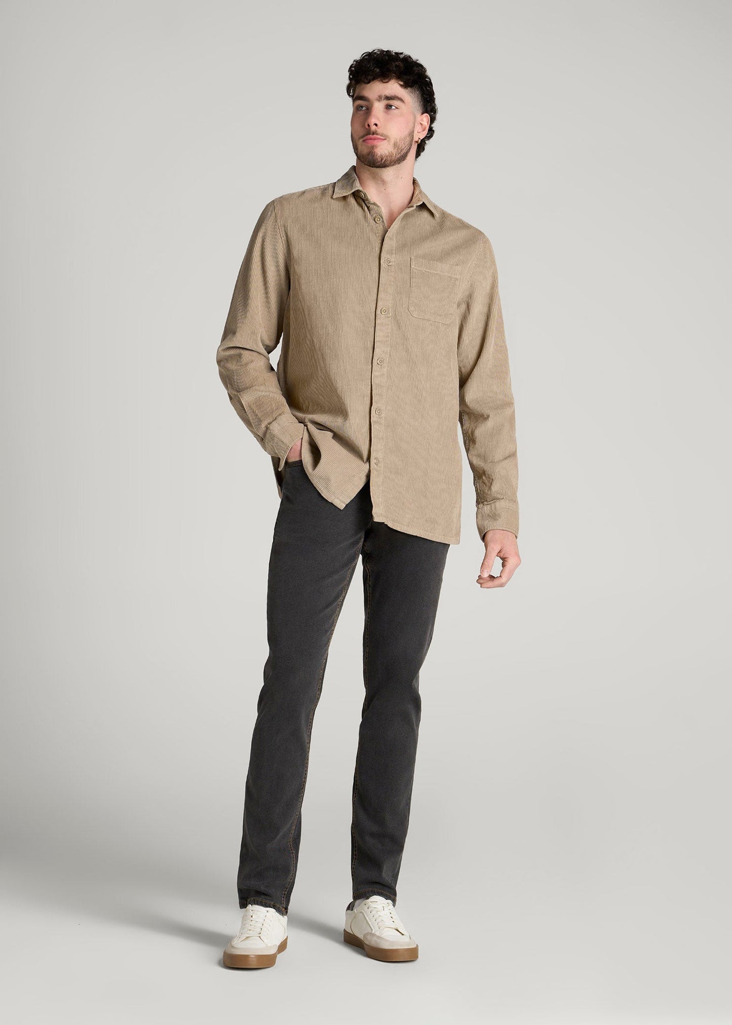 LJ&S TAPERED Jeans for Tall Men in Vintage Black