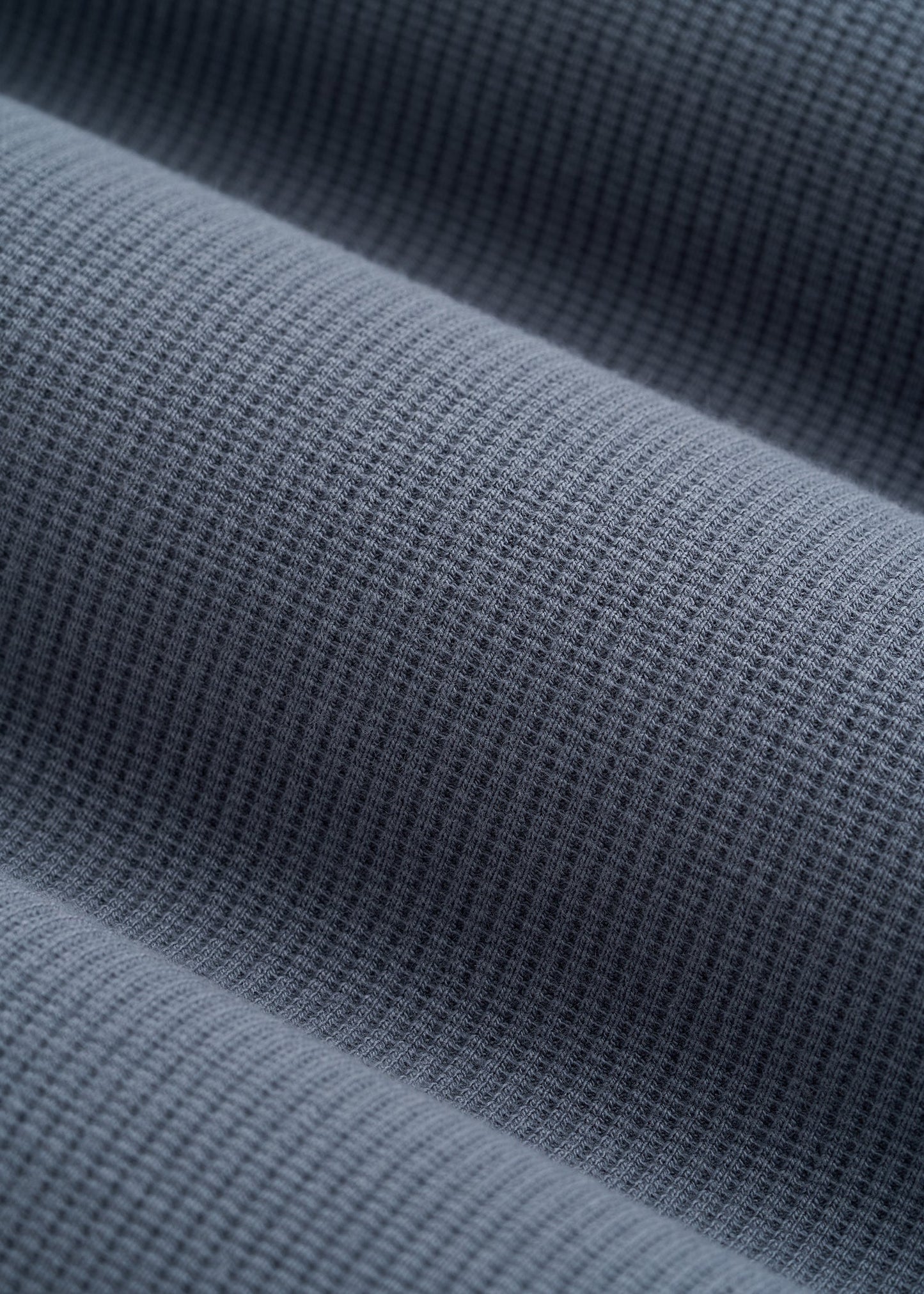 Micro Waffle Polo for Tall Men in Grey Blue
