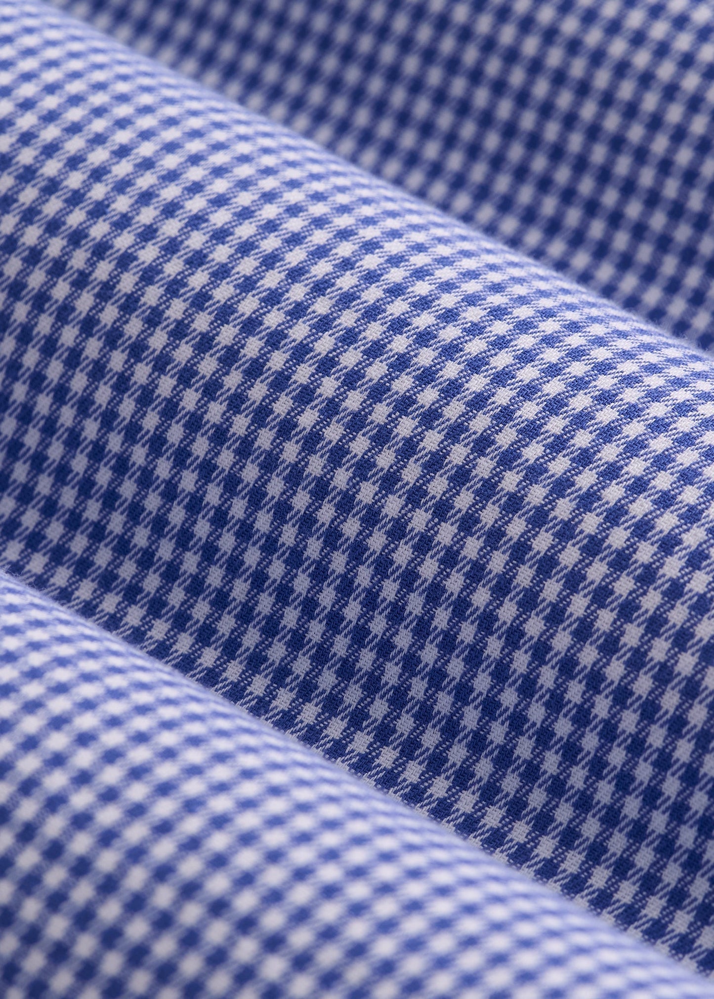 Oskar Easy Care Dress Shirt for Tall Men in Cobalt Mini Check