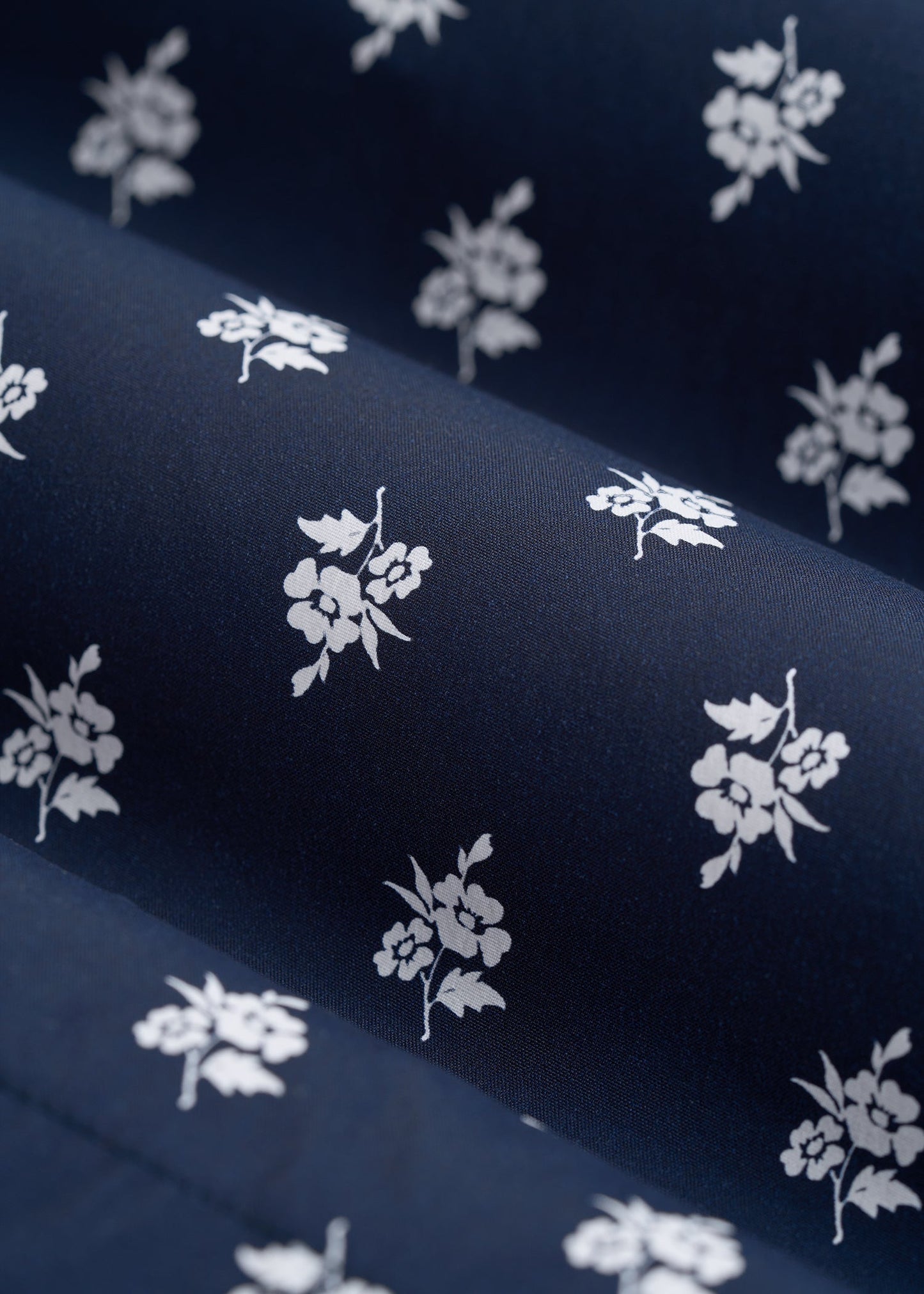 Stretch Swim Shorts for Tall Men in Navy Blue Floral
