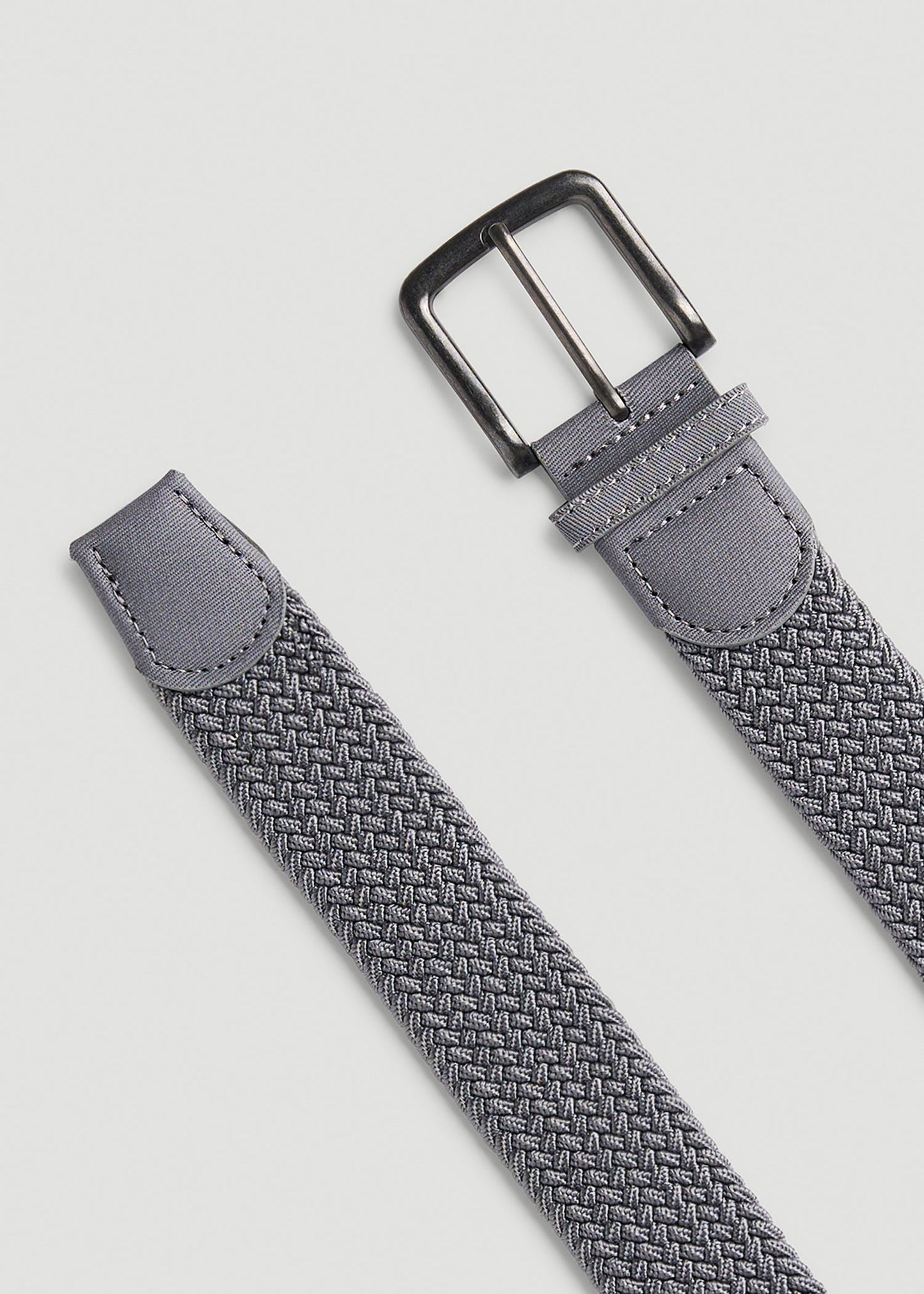 Stretch Woven Belt in Silvermist