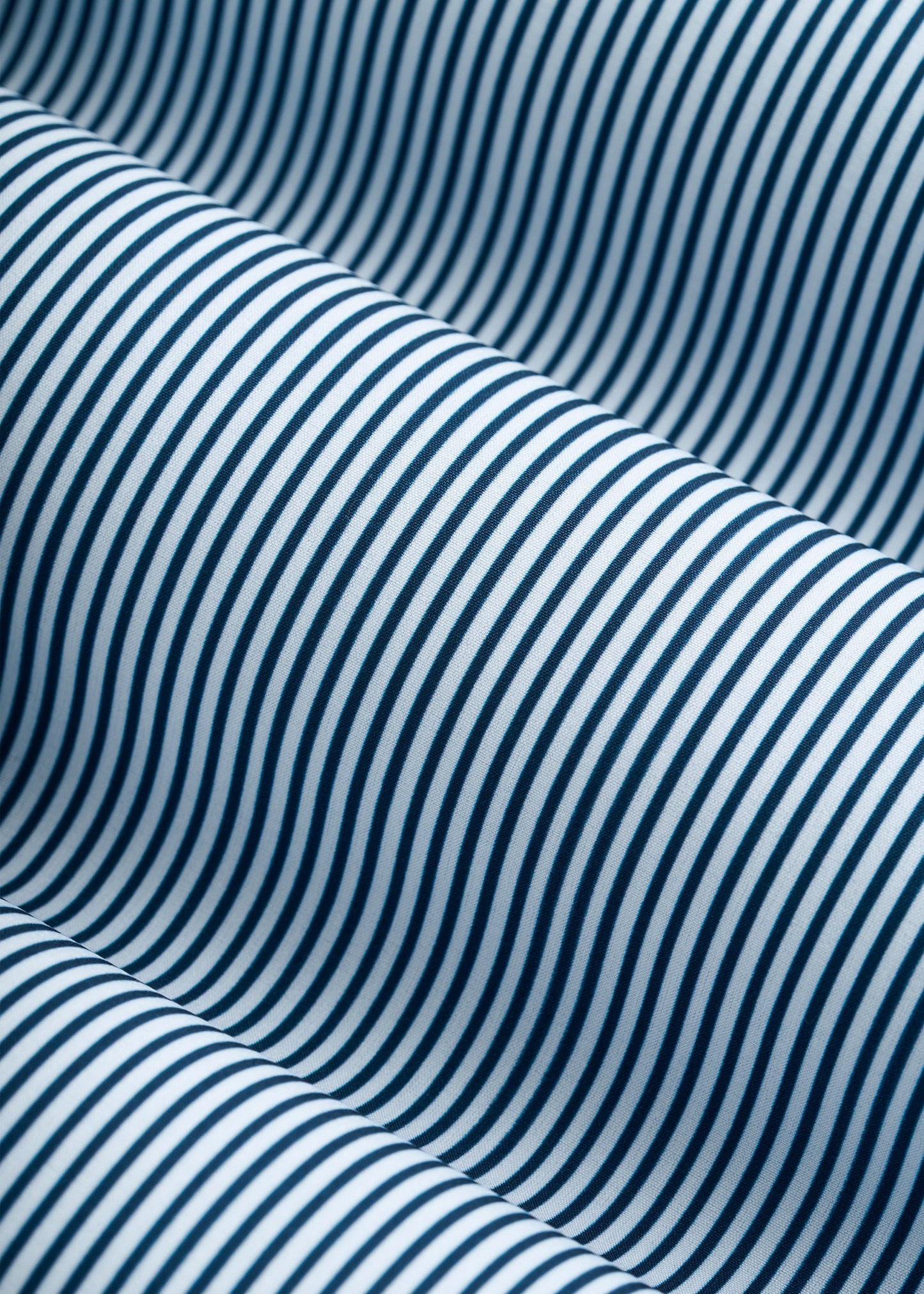 Traveler Stretch Dress Shirt for Tall Men in Royal Navy Stripe