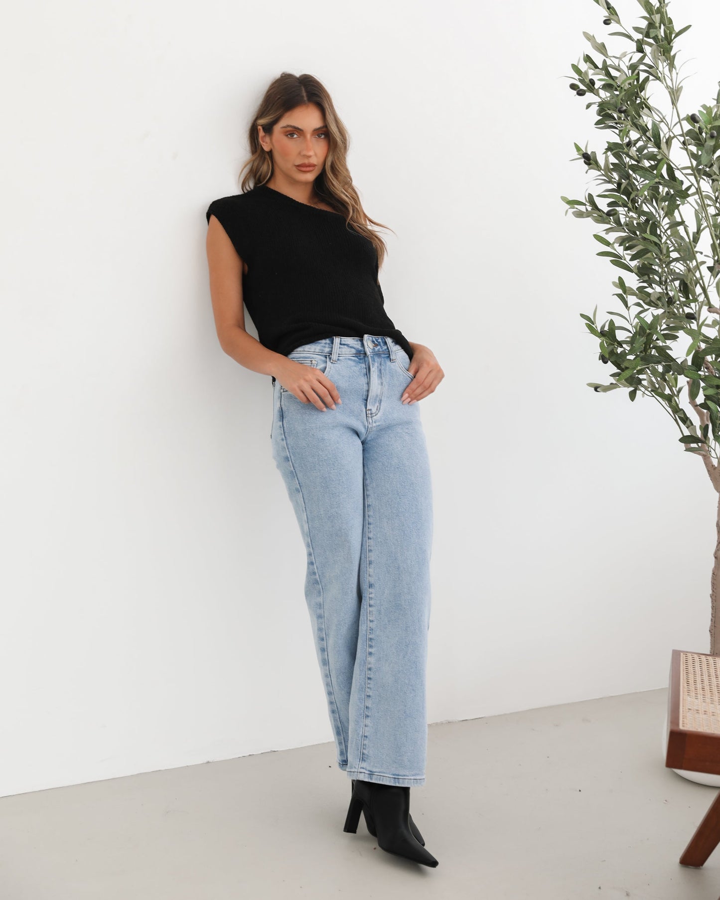 Bayley Light Denim Jeans | Women's High Waisted Flared Jeans