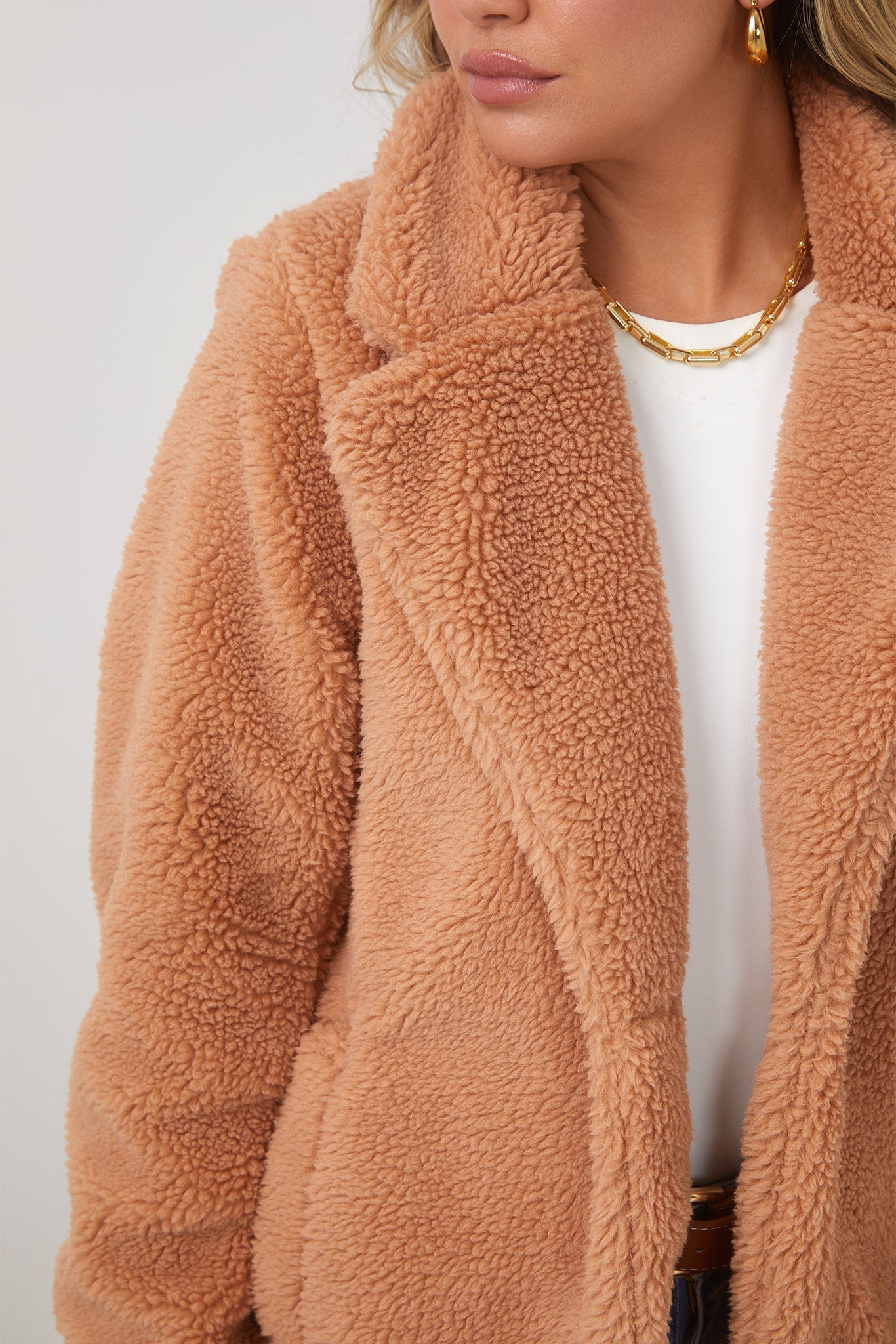 Bernie Caramel Jacket | Women's Teddy Jacket