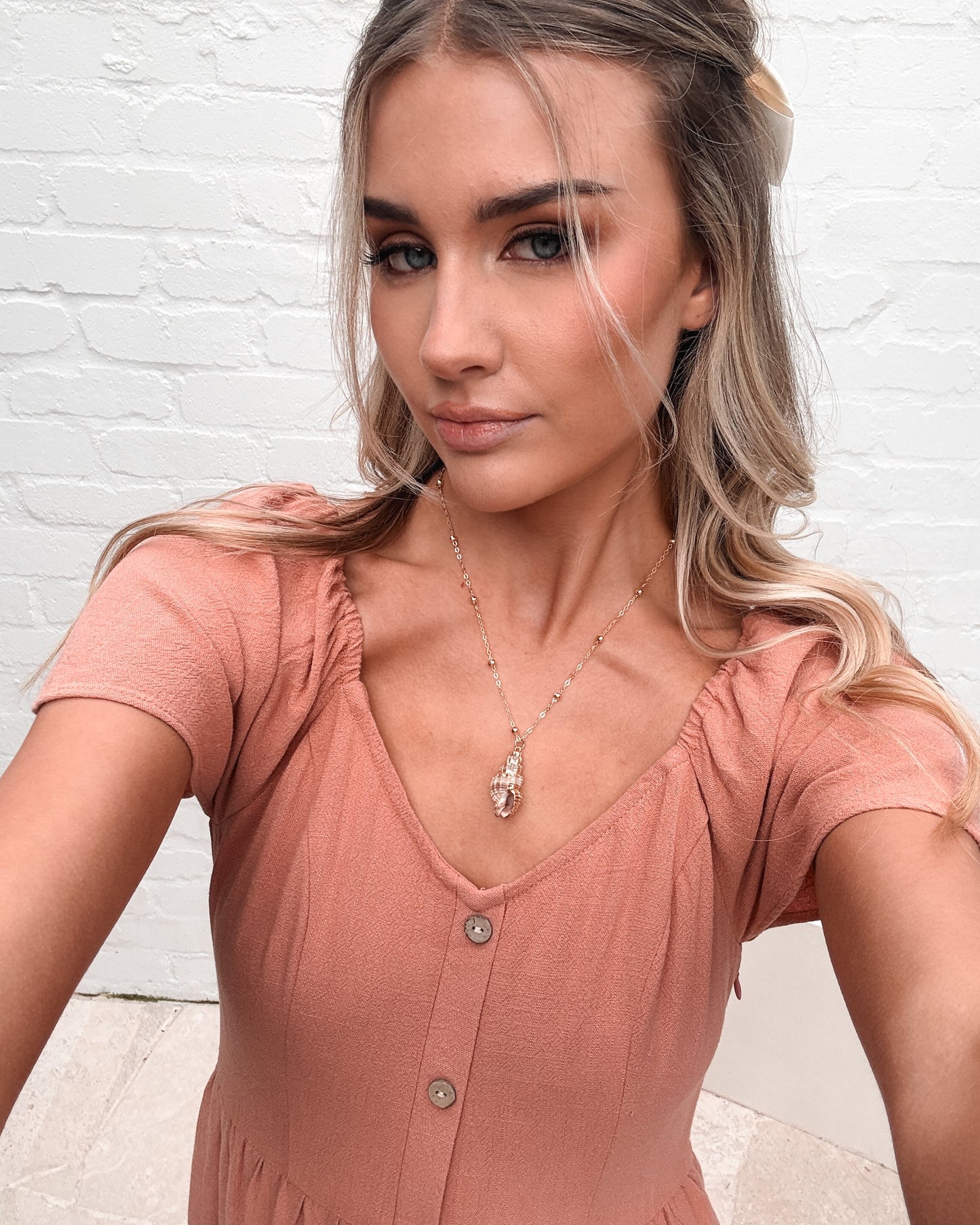 Celie Dress - Rust | Women's Linen Midi Dress