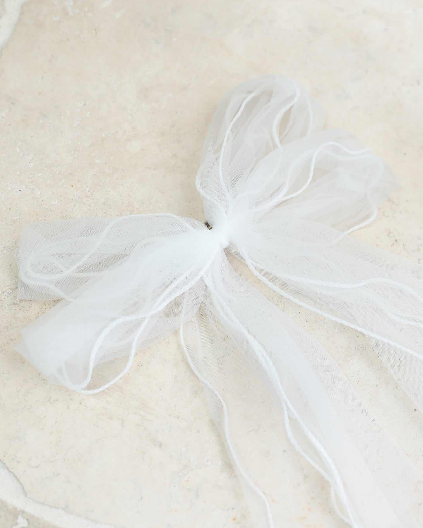 Danna Cream Hair Bow | Women's Satin Hair Bow
