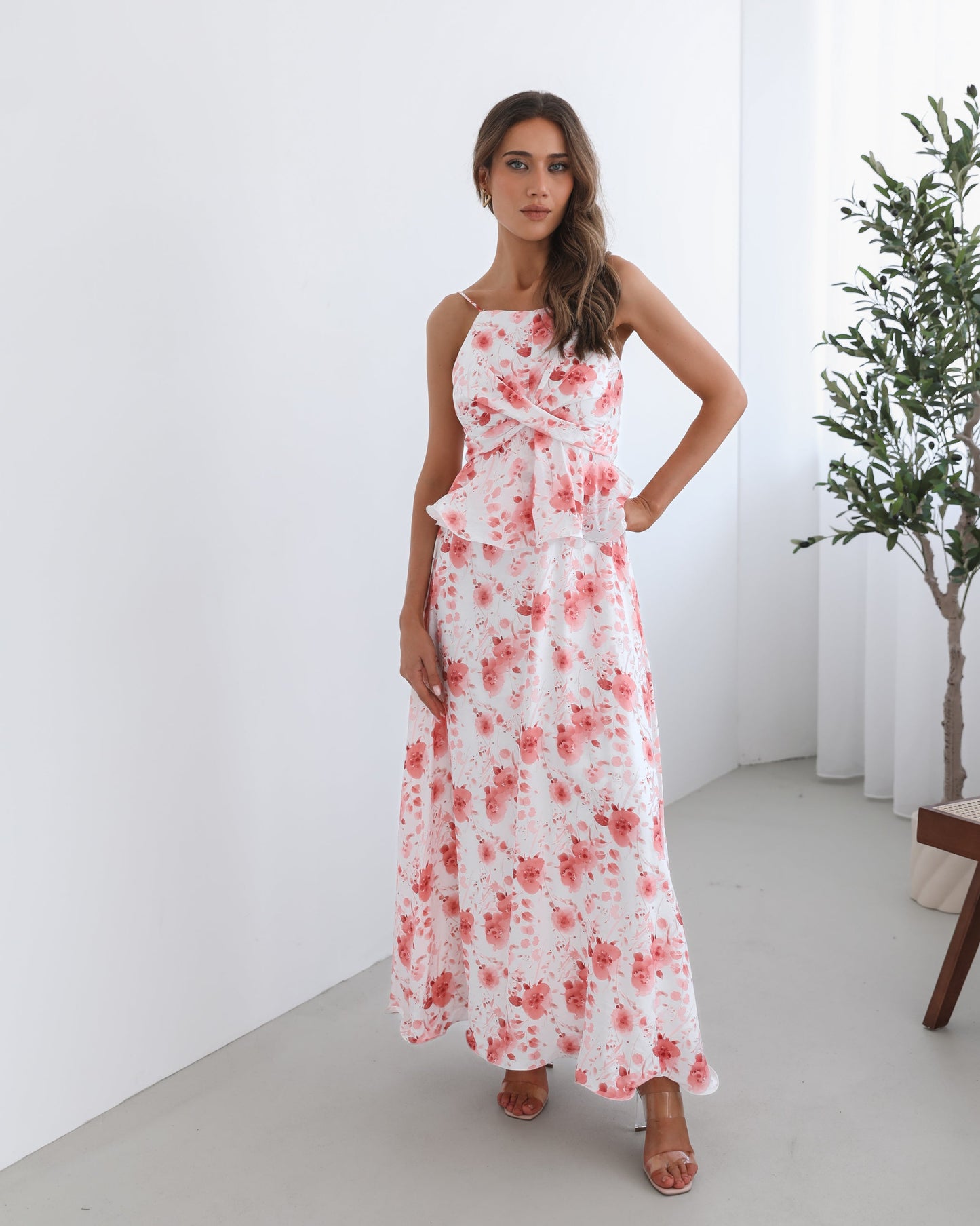 Devina White Floral Maxi Dress | Women's Floral Maxi Dress