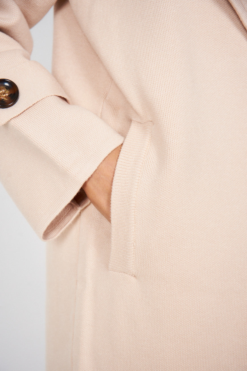 Fireplace Coat - Cream | Women's Knit Trench Coat