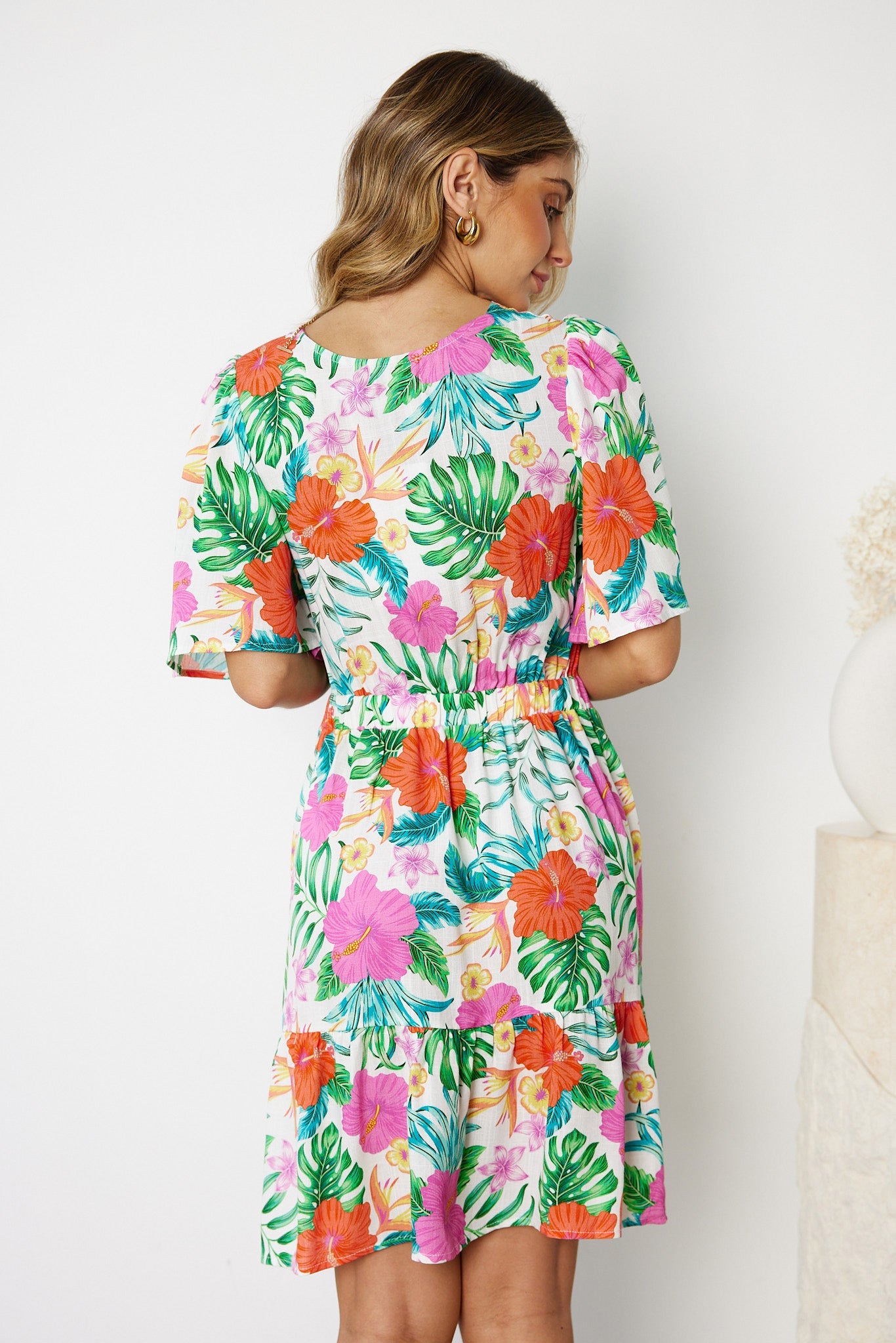 Linshay Multi Floral Dress | Women's Floral Mini Dress