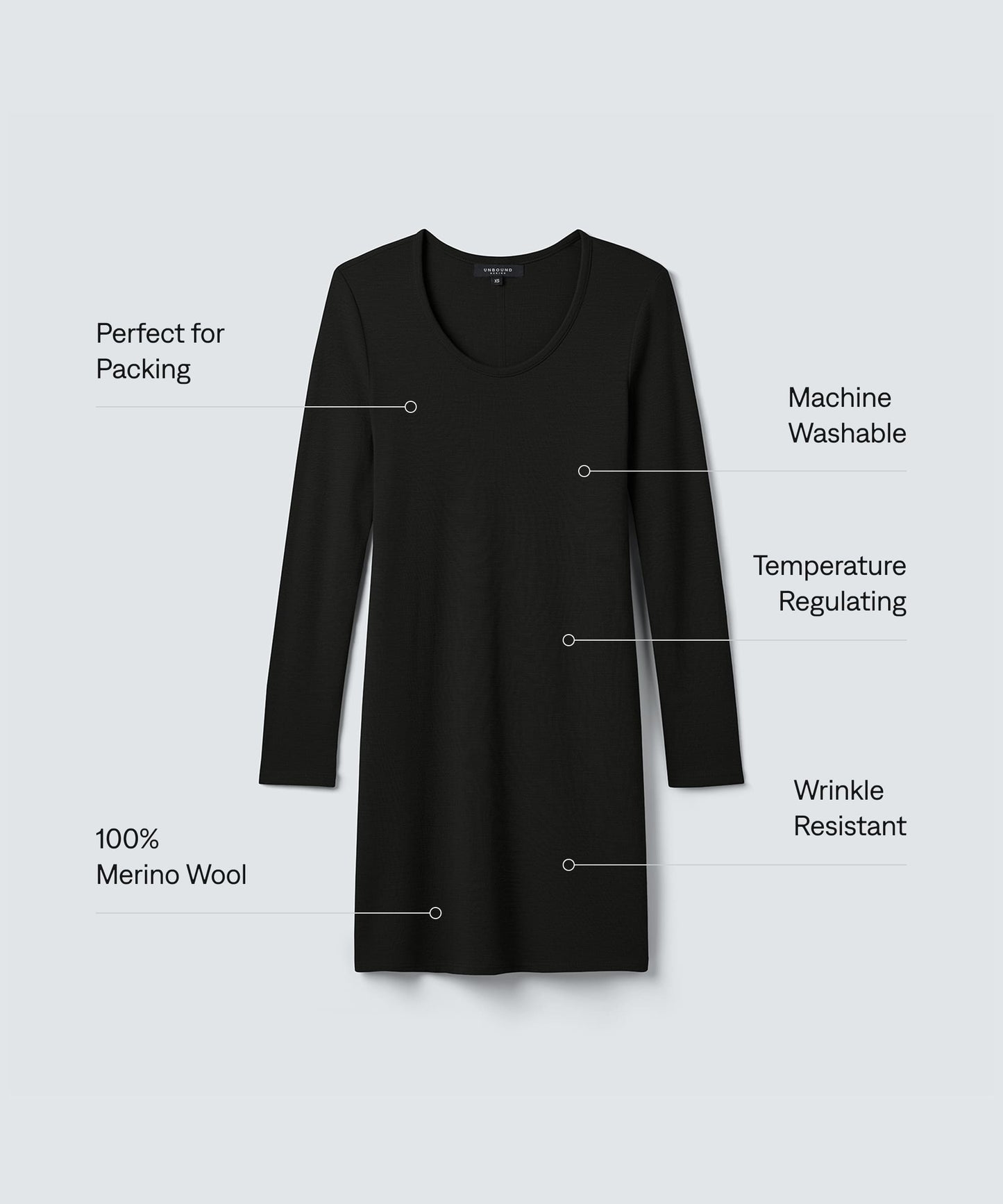 Women's Mini Merino Long Sleeve Dress