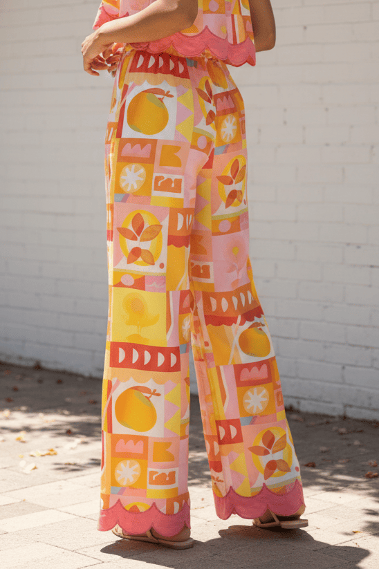 Mireille Pants Multi | Women's Printed Wide Leg Pants