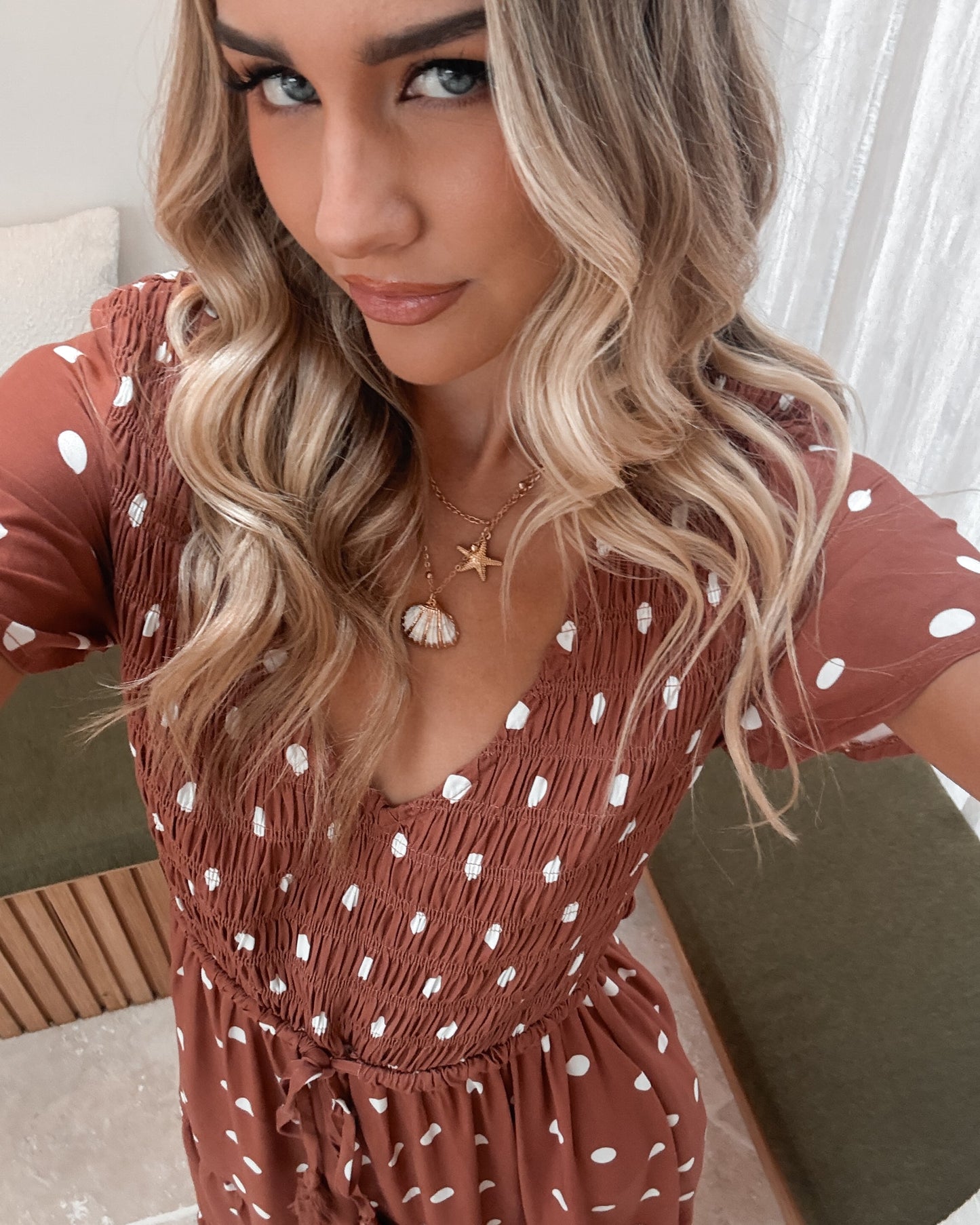 Pauletta Dress - Rust Spot