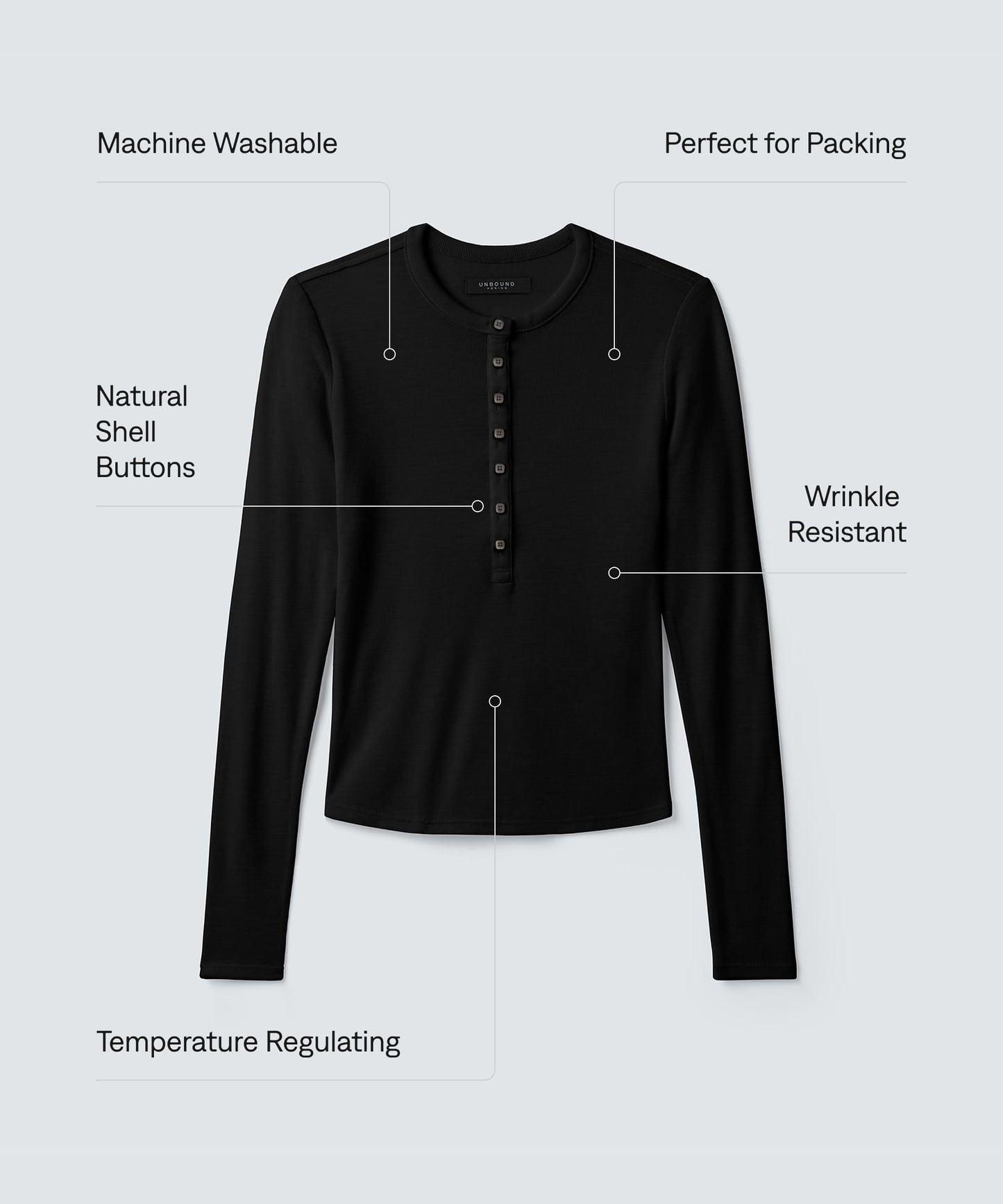 Women's Merino Rib Henley