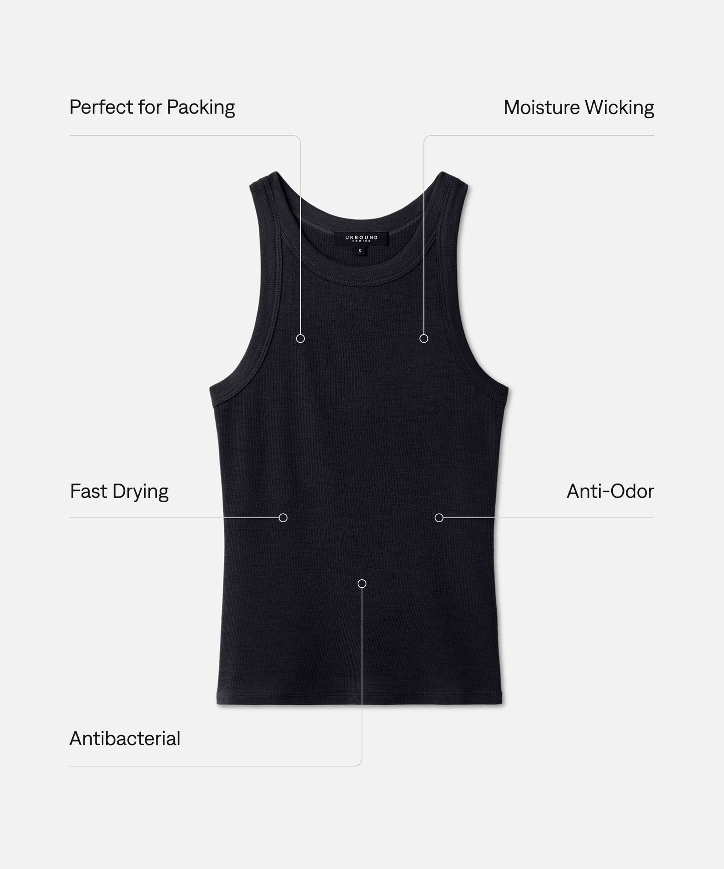 Women's Merino Rib Racer Tank