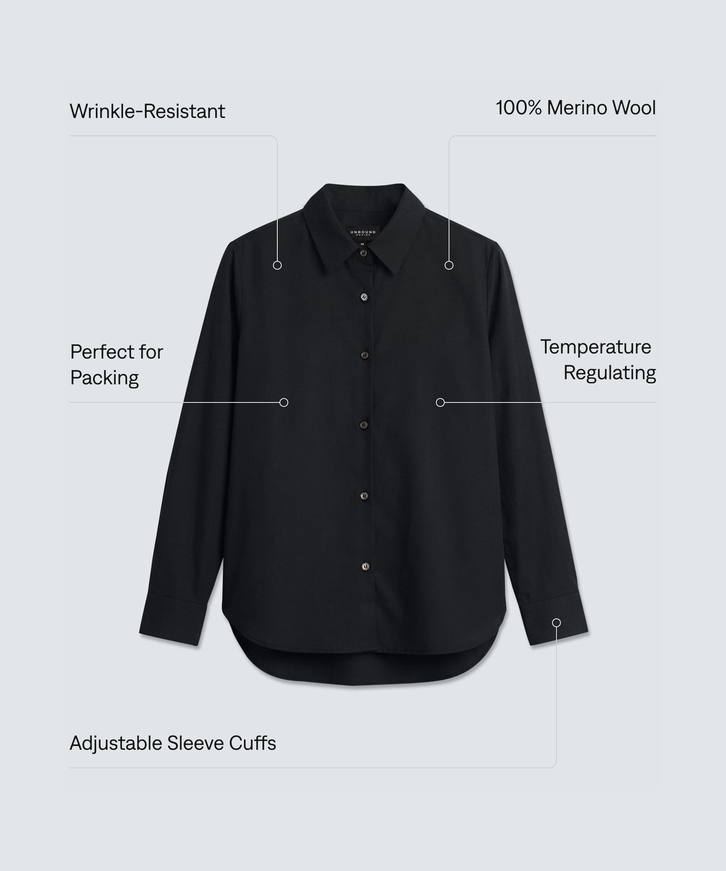 Women's Merino Poplin Button-Up