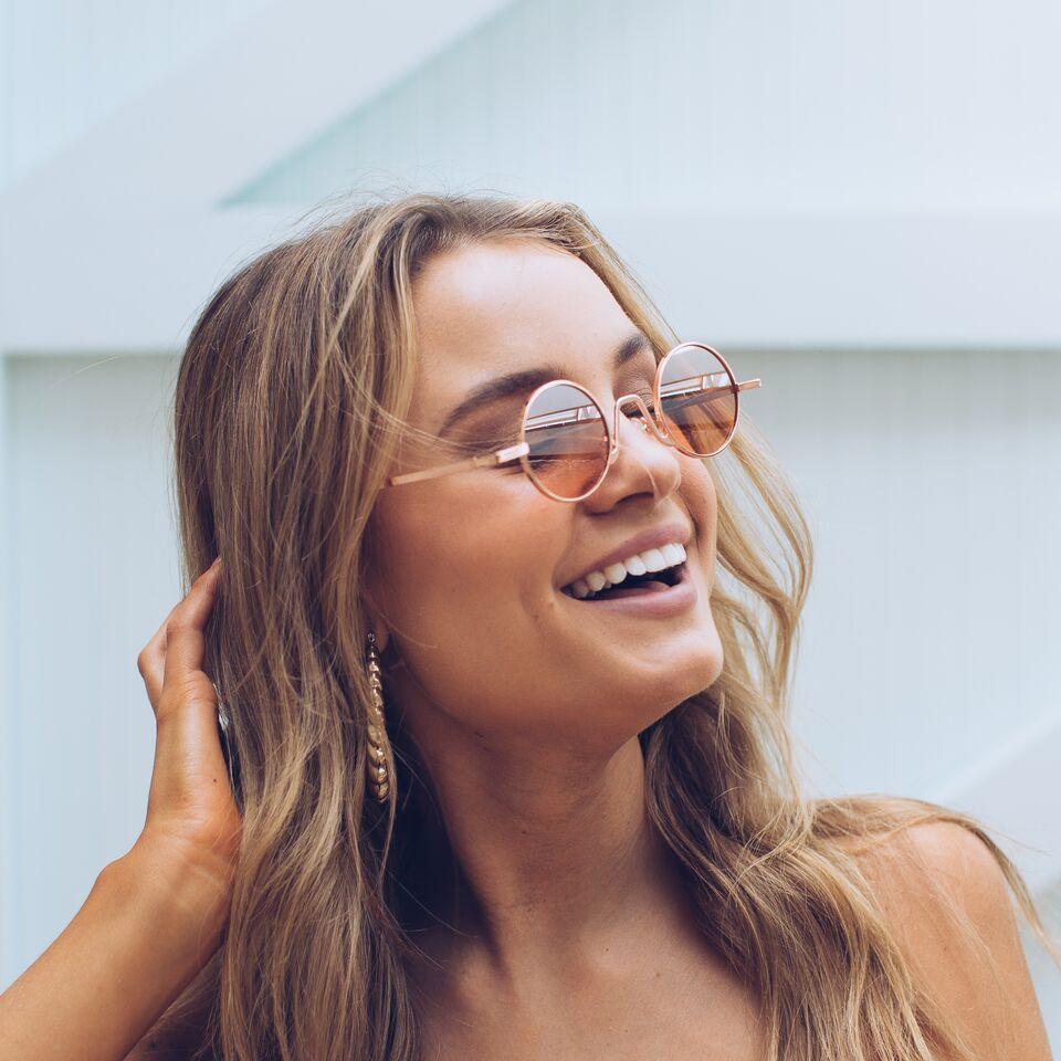 Monaco Blush Sunglasses | Women's Rose Gold Sunglasses