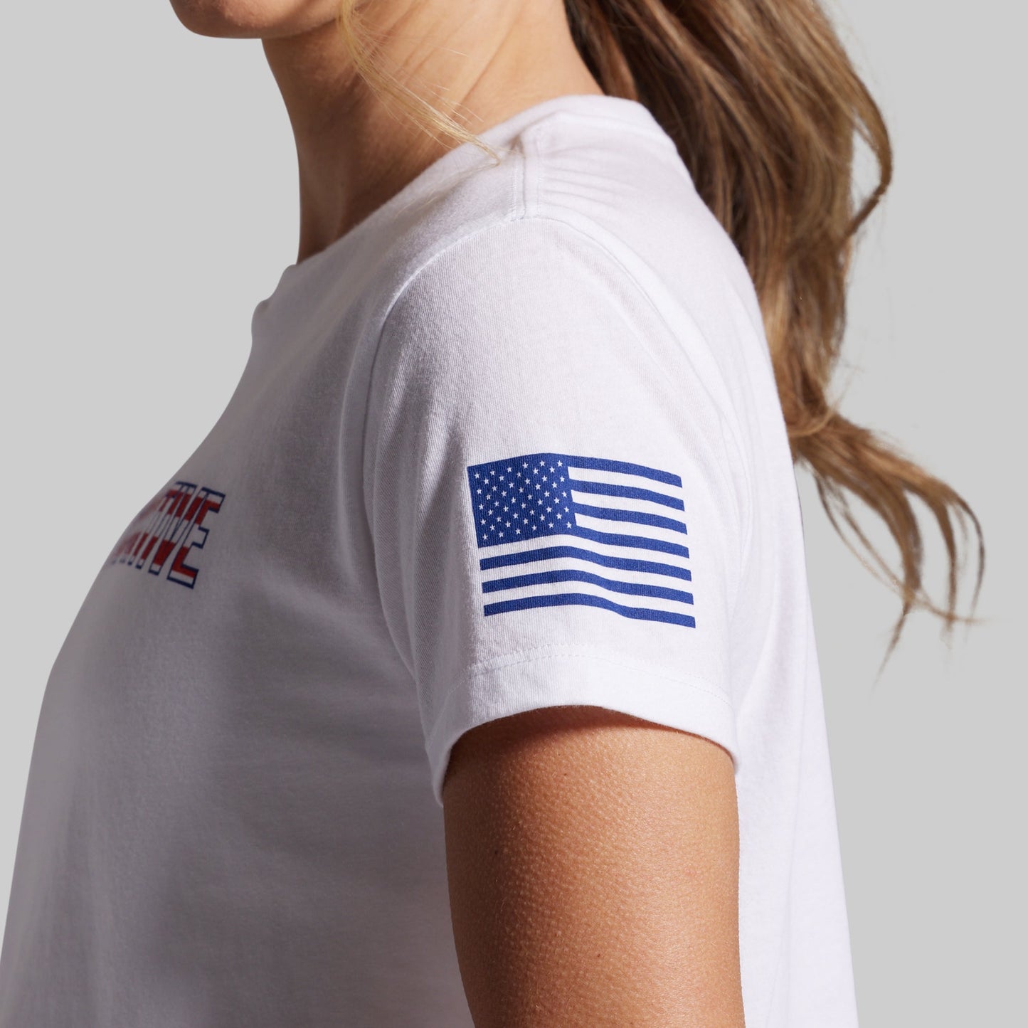 Stars and Stripes Crop Tee (White)