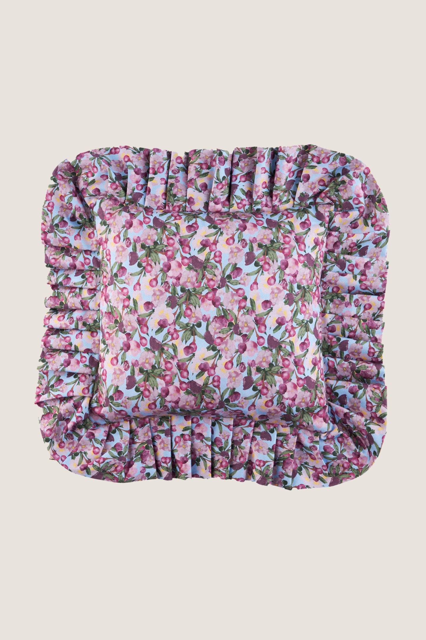 Blue Romance is Dead Ruffled Pillow Cover