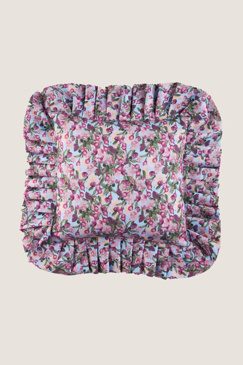 Blue Romance is Dead Ruffled Pillow Cover