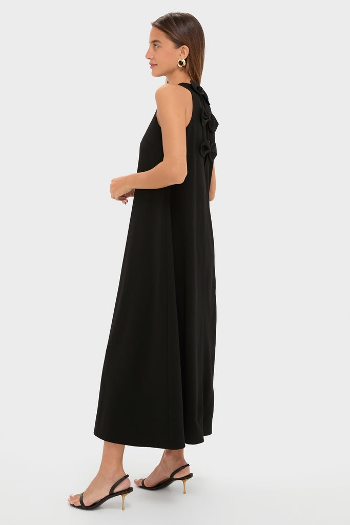 Black Crepe Portia Dress