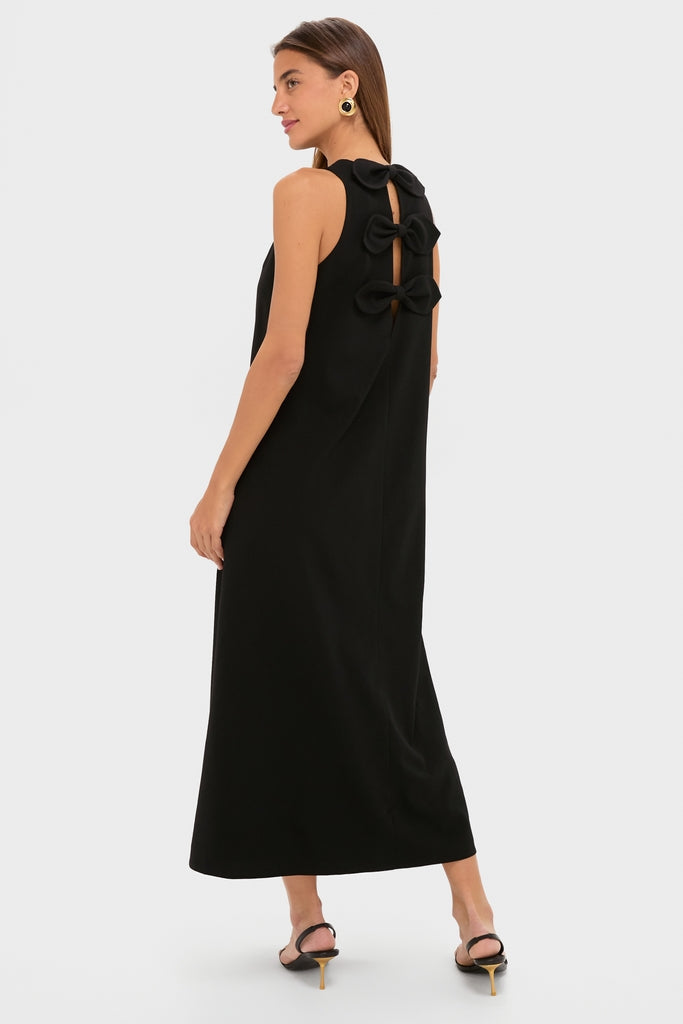 Black Crepe Portia Dress