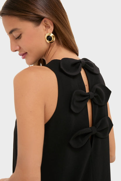 Black Crepe Portia Dress