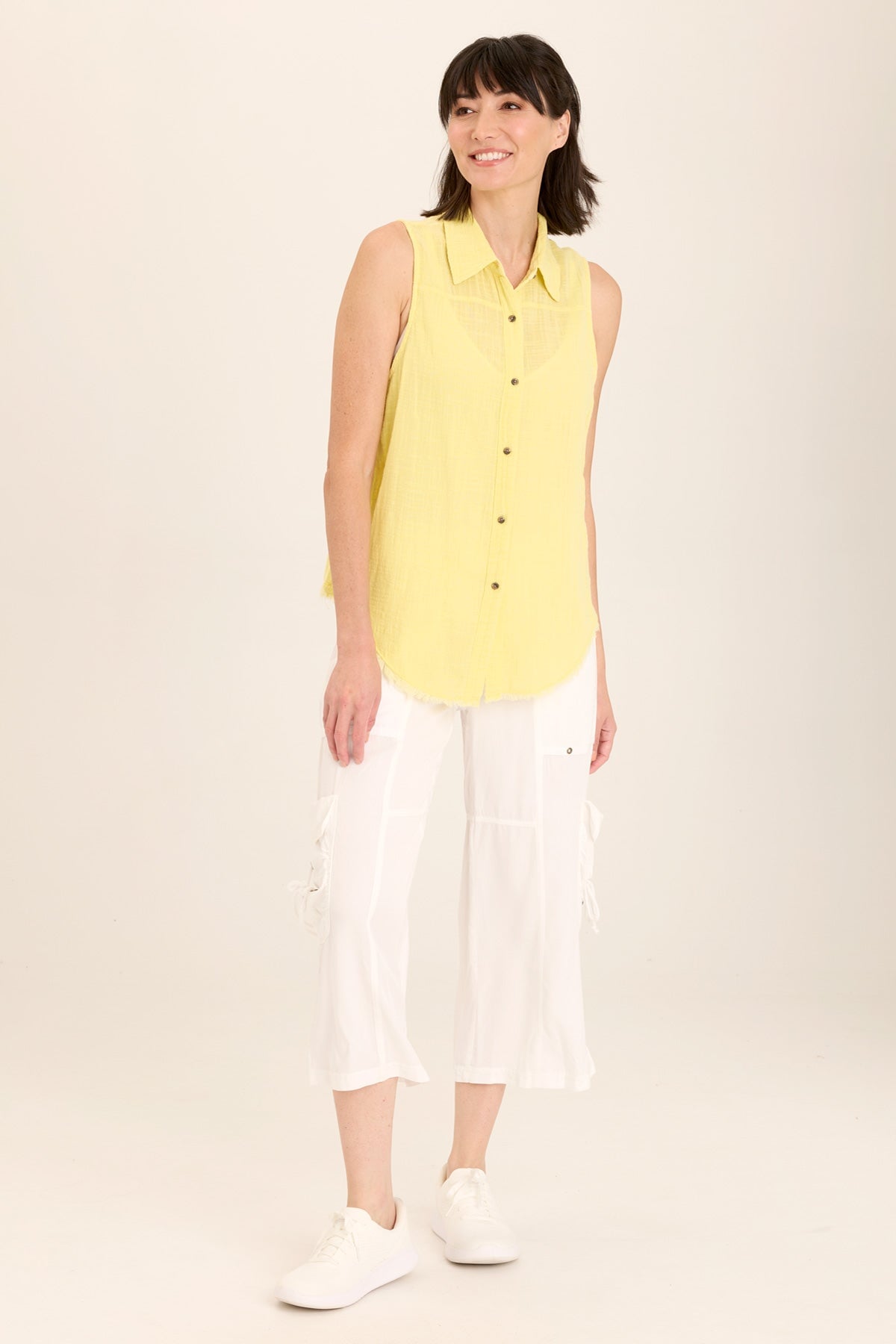 Otto Gauze Button-Up Top