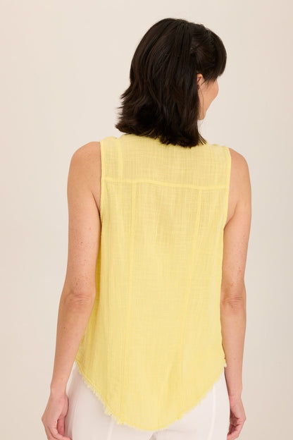 Otto Gauze Button-Up Top
