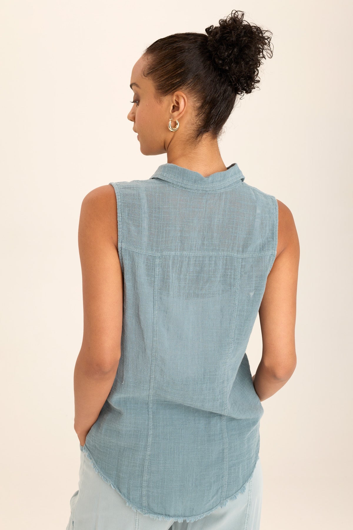 Otto Gauze Button-Up Top