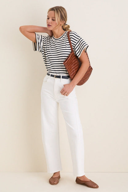 Blue Striped Presley Boyfriend Tee